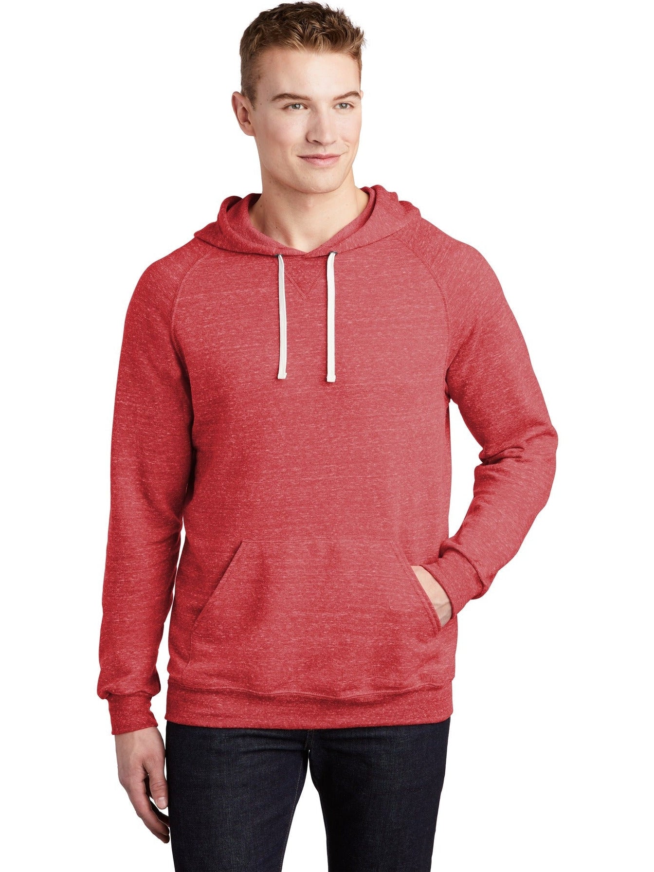 no-logo Jerzees Snow Heather French Terry Raglan Hoodie-Regular-Jerzees-Thread Logic