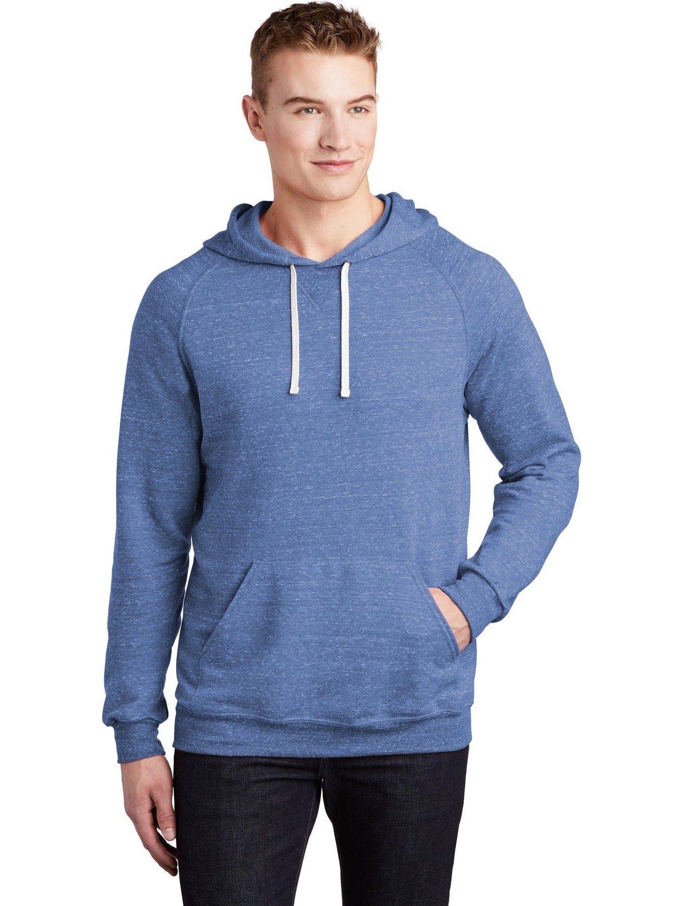 no-logo Jerzees Snow Heather French Terry Raglan Hoodie-Regular-Jerzees-Thread Logic