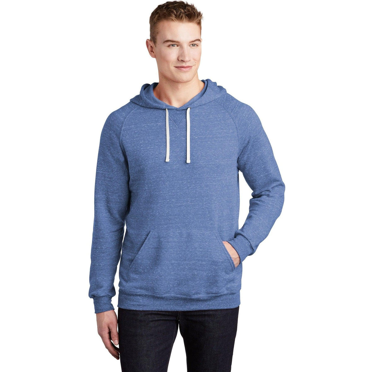 no-logo Jerzees Snow Heather French Terry Raglan Hoodie-Regular-Jerzees-Thread Logic