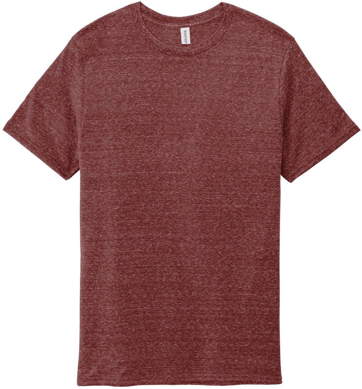 No-Logo CLOSEOUT - Jerzees Snow Heather Jersey T-Shirt-Polos-Jerzees-Maroon-S-Thread Logic