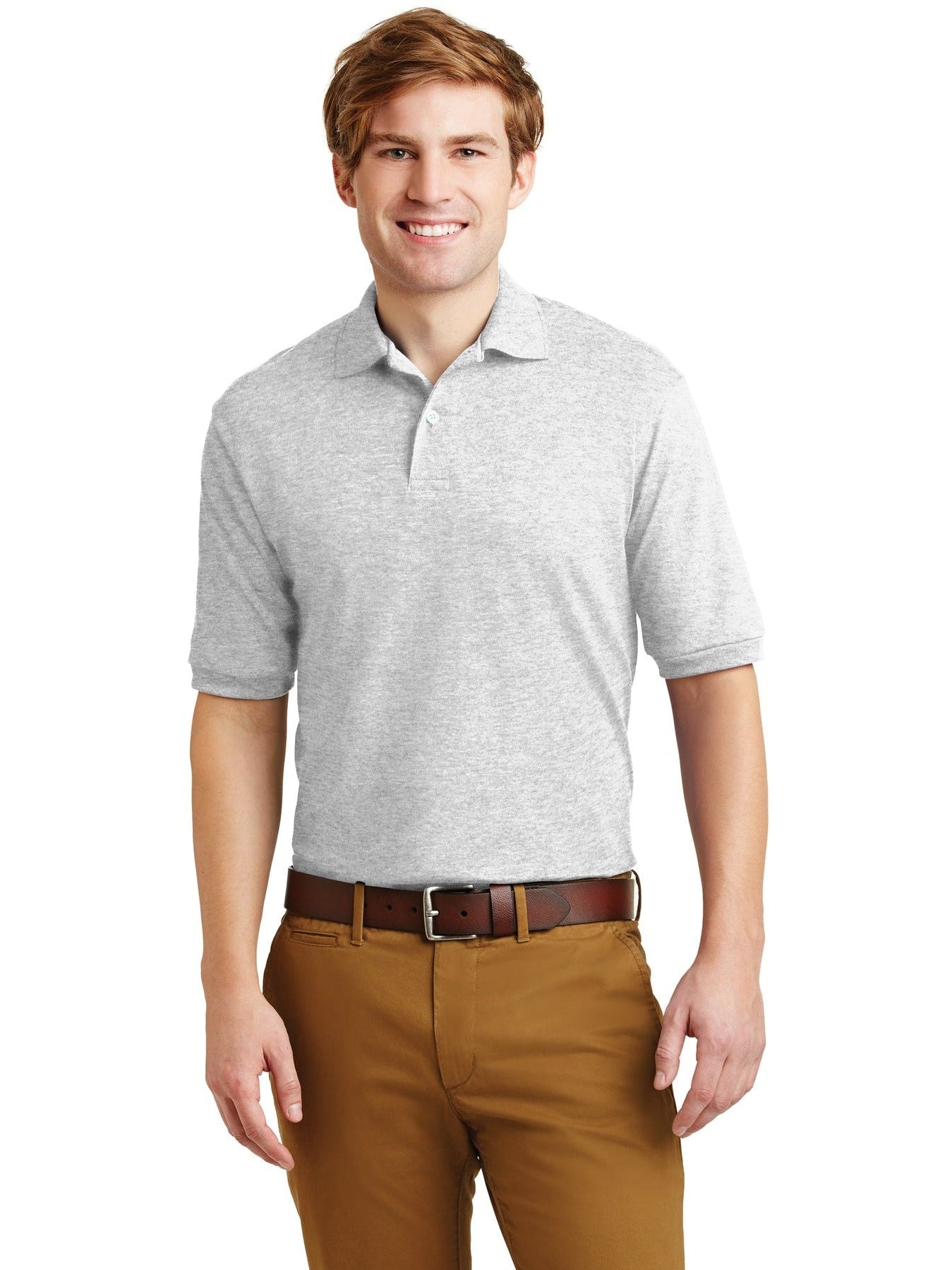 no-logo Jerzees SpotShield Jersey Knit Polo Shirt-Regular-Jerzees-Thread Logic