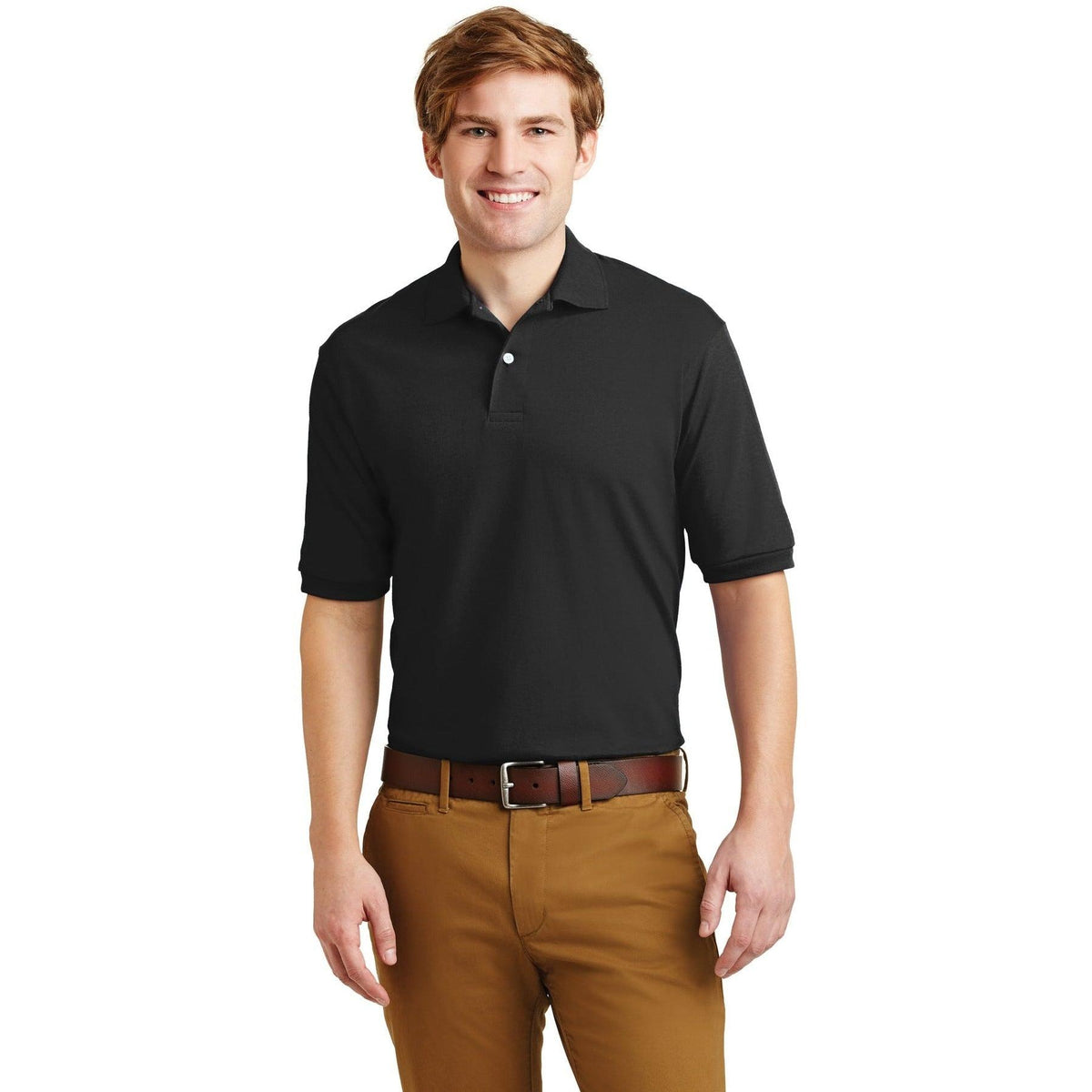 no-logo Jerzees SpotShield Jersey Knit Polo Shirt-Regular-Jerzees-Thread Logic