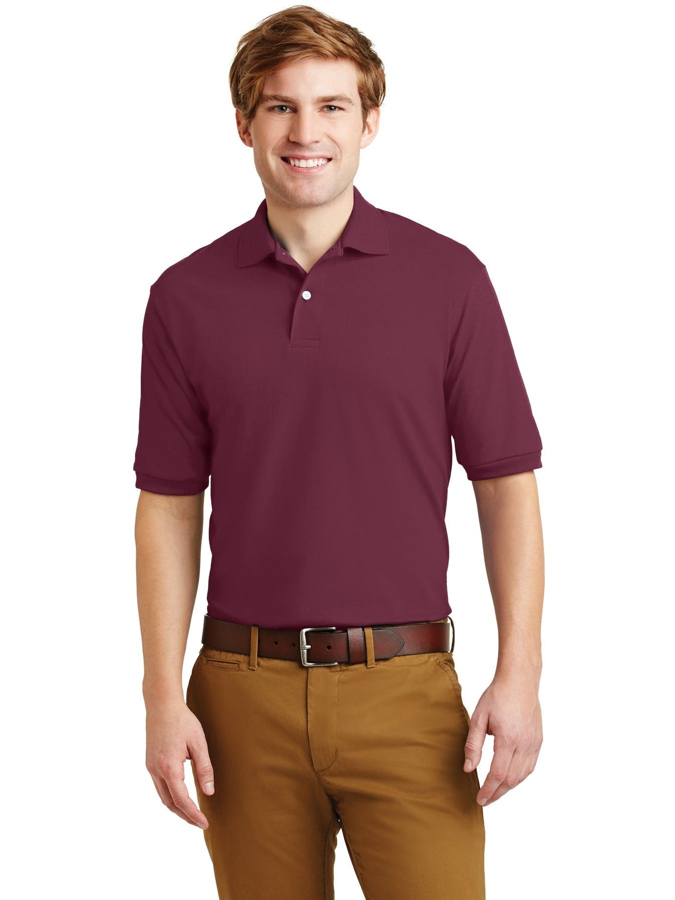 no-logo Jerzees SpotShield Jersey Knit Polo Shirt-Regular-Jerzees-Thread Logic