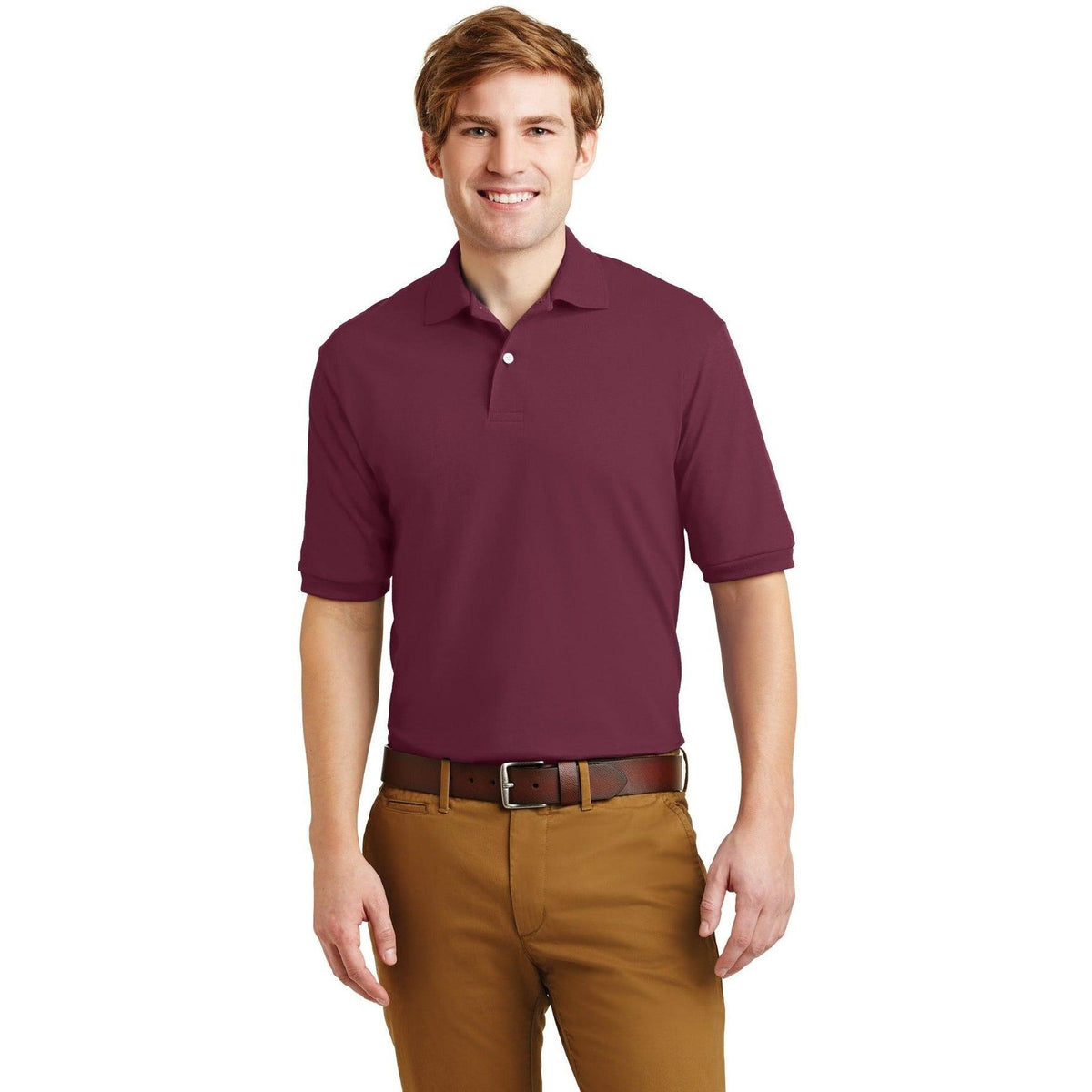 no-logo Jerzees SpotShield Jersey Knit Polo Shirt-Regular-Jerzees-Thread Logic