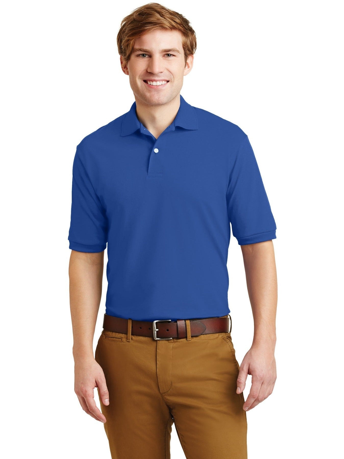 no-logo Jerzees SpotShield Jersey Knit Polo Shirt-Regular-Jerzees-Thread Logic
