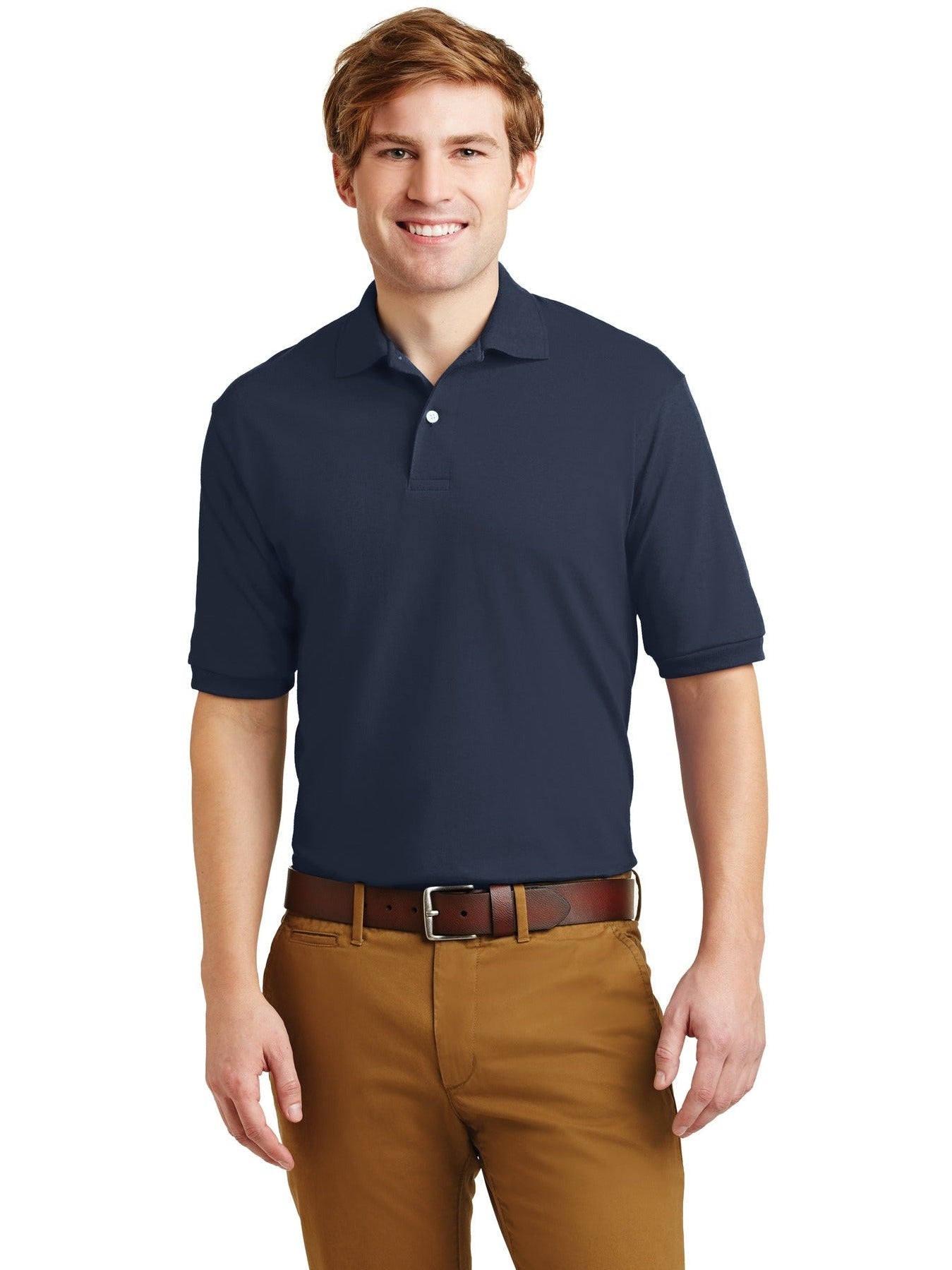 no-logo Jerzees SpotShield Jersey Knit Polo Shirt-Regular-Jerzees-Thread Logic