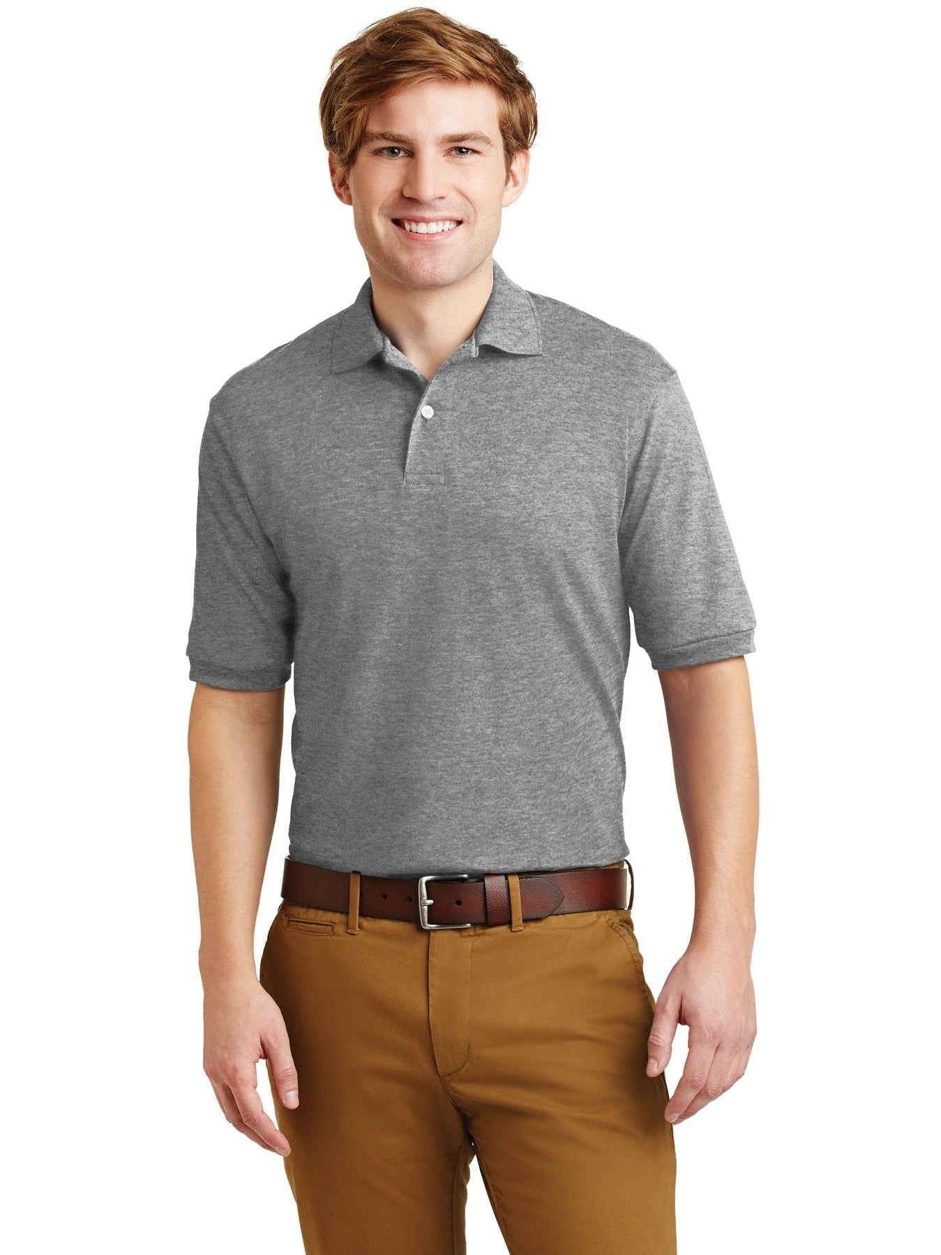 no-logo Jerzees SpotShield Jersey Knit Polo Shirt-Regular-Jerzees-Thread Logic