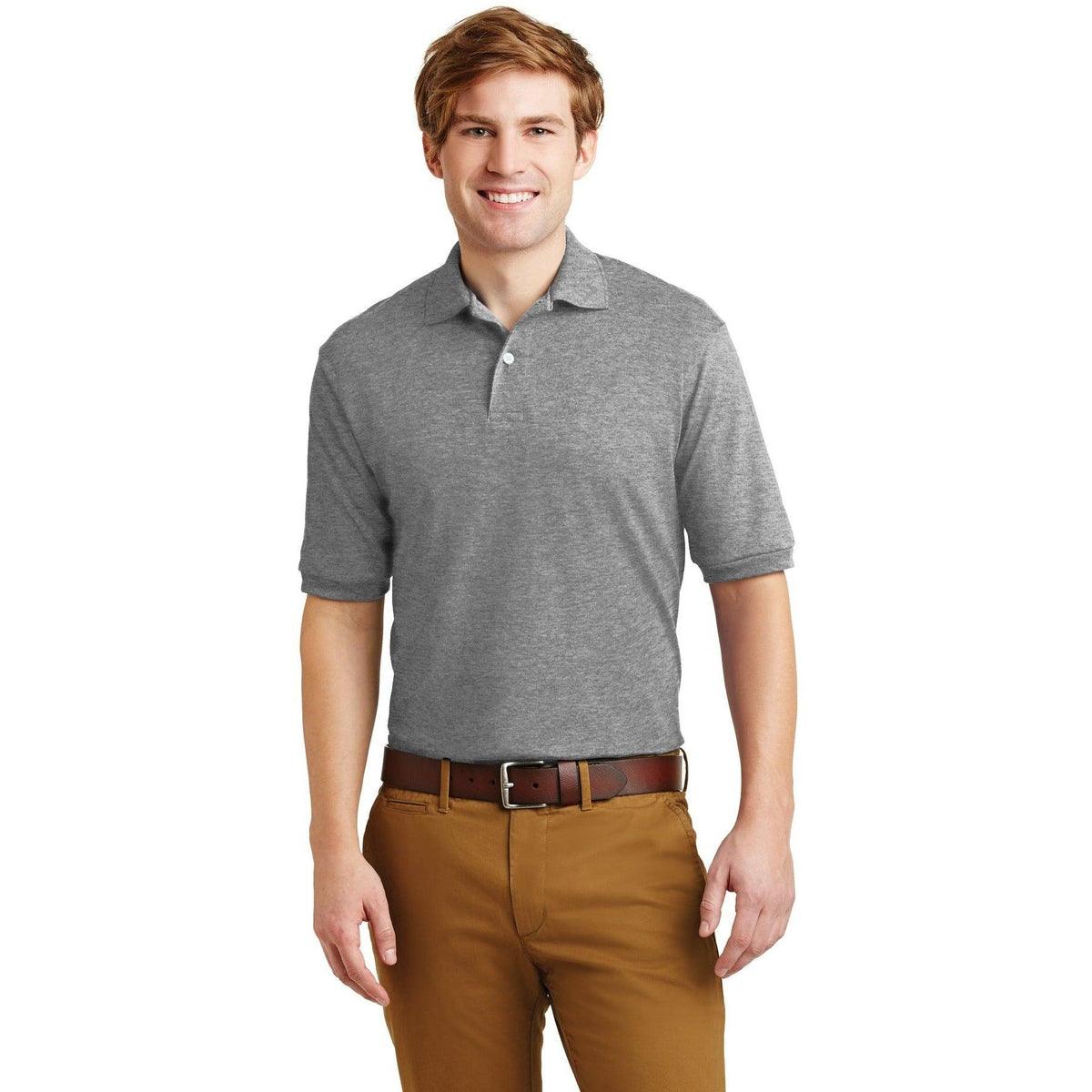 no-logo Jerzees SpotShield Jersey Knit Polo Shirt-Regular-Jerzees-Thread Logic