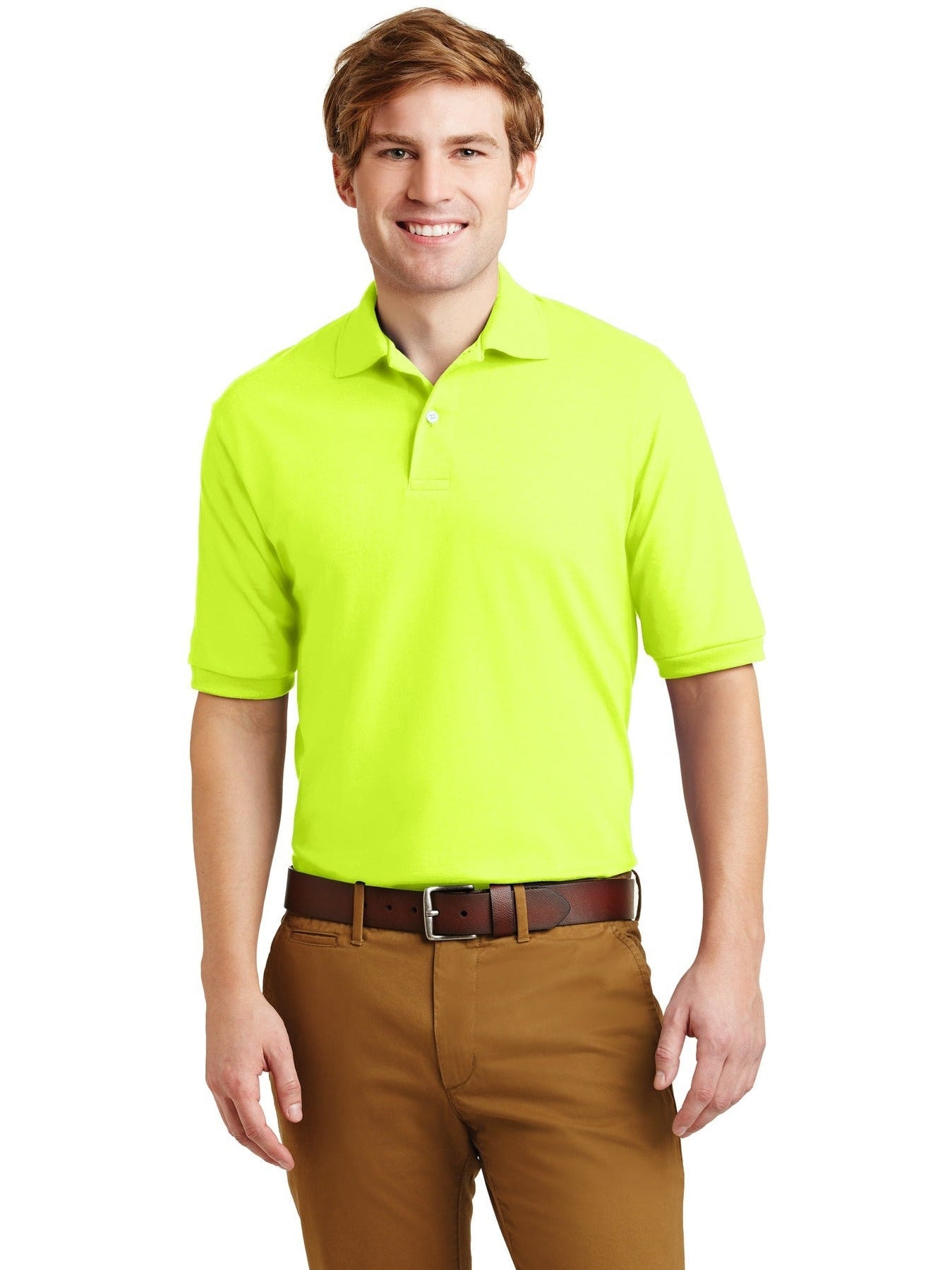 no-logo Jerzees SpotShield Jersey Knit Polo Shirt-Regular-Jerzees-Thread Logic