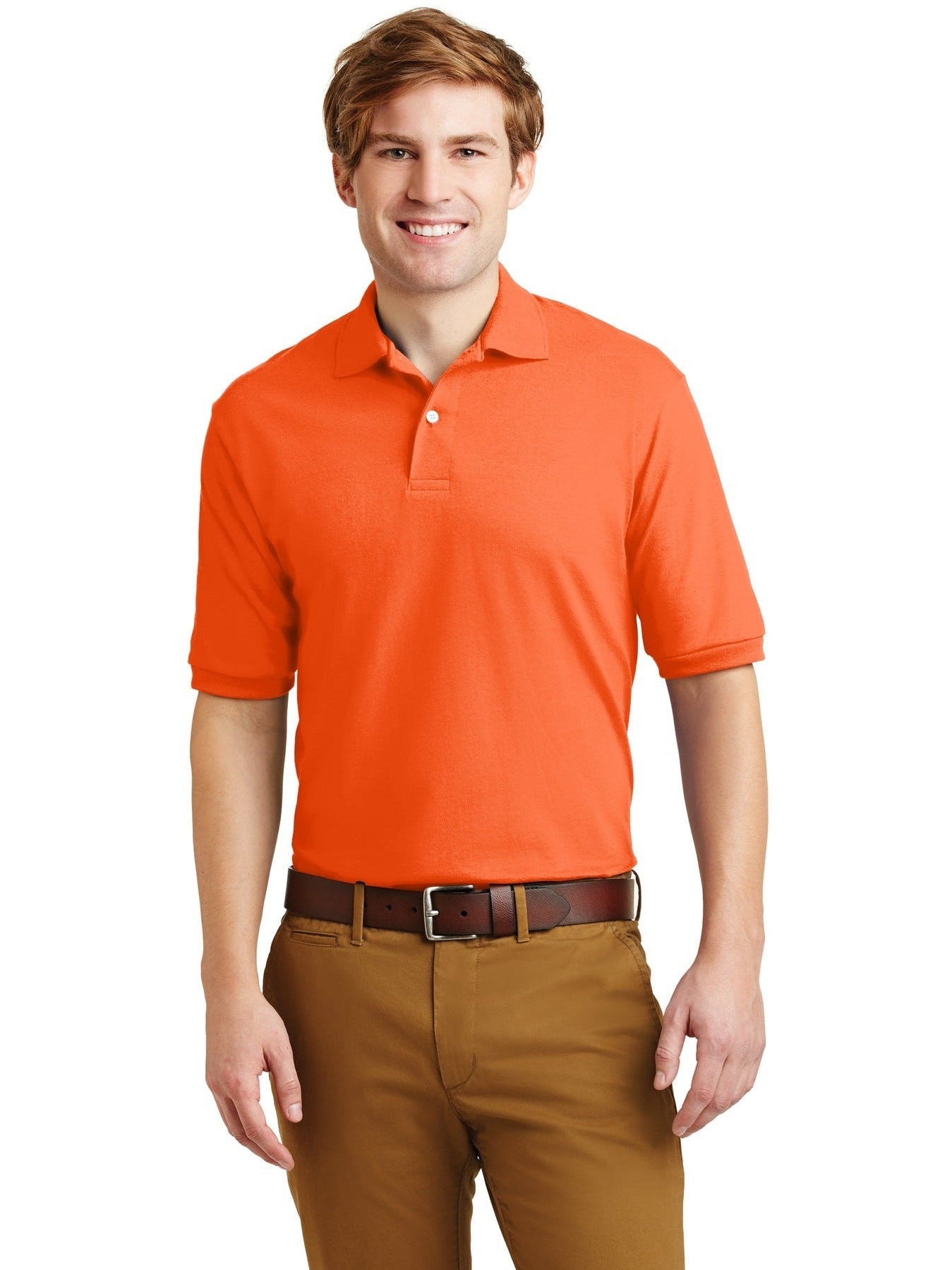 no-logo Jerzees SpotShield Jersey Knit Polo Shirt-Regular-Jerzees-Thread Logic