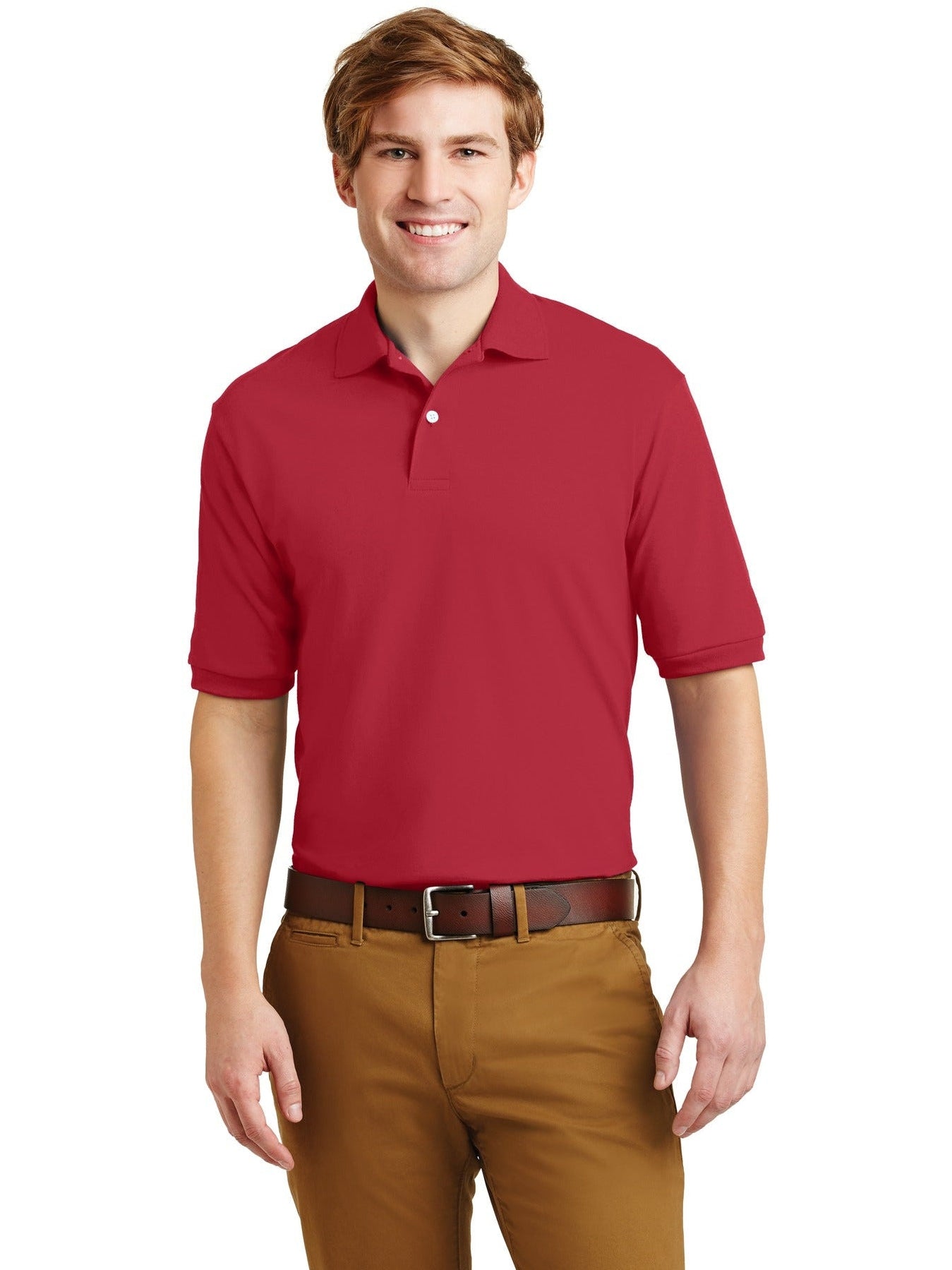 no-logo Jerzees SpotShield Jersey Knit Polo Shirt-Regular-Jerzees-Thread Logic