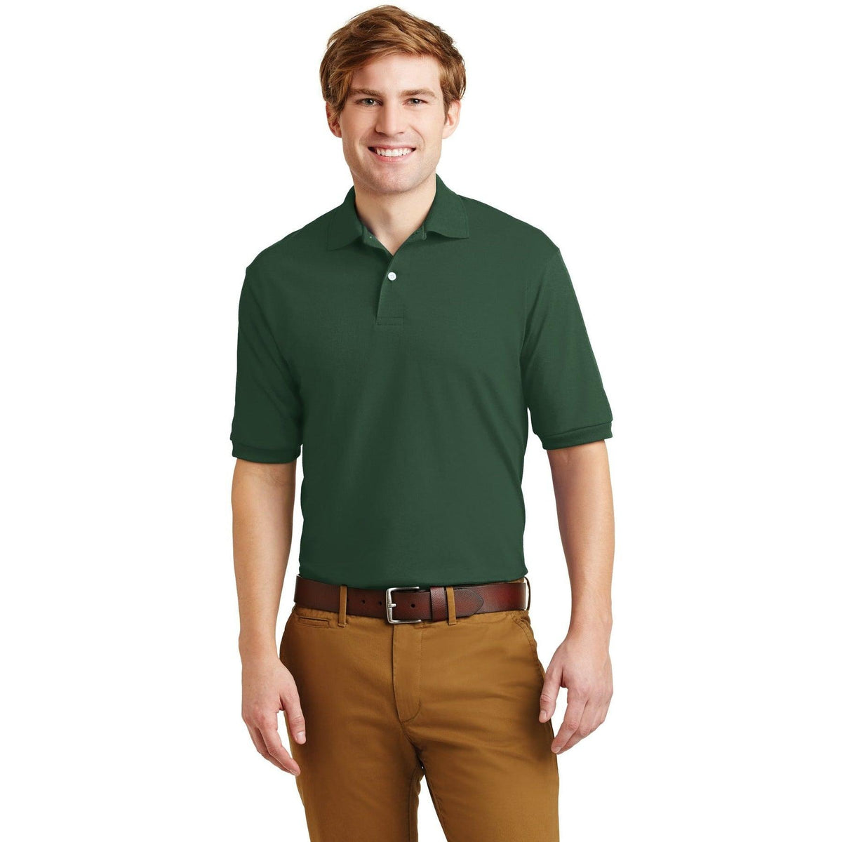 no-logo Jerzees SpotShield Jersey Knit Polo Shirt-Regular-Jerzees-Thread Logic