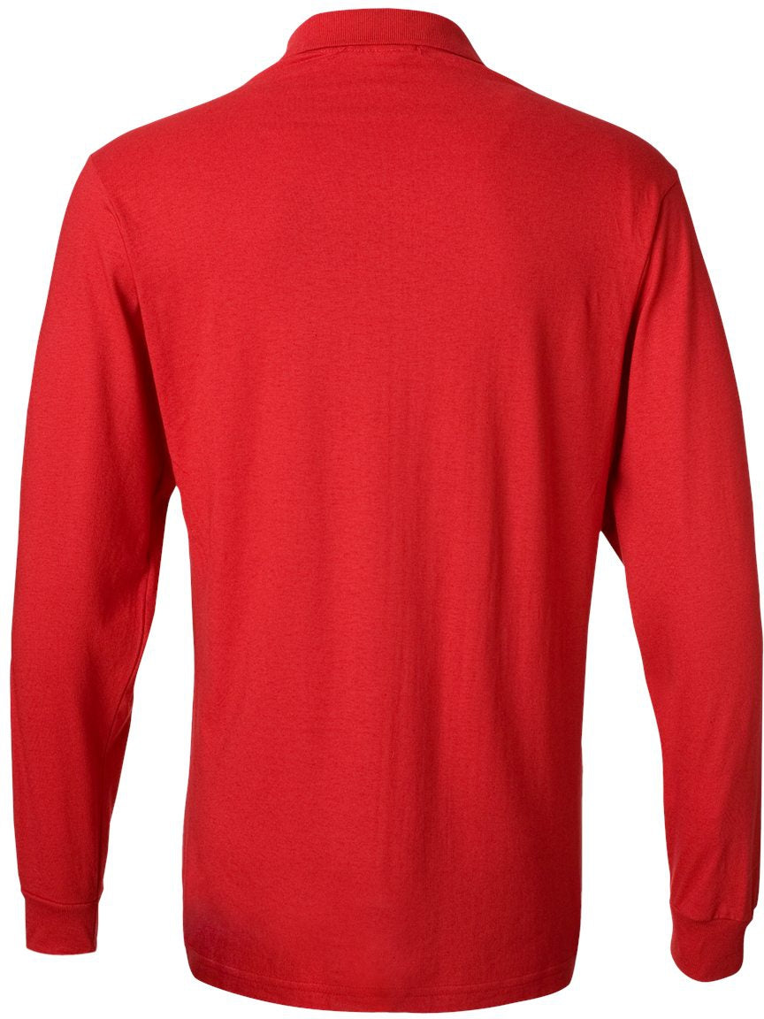 no-logo Jerzees SpotShield™ 50/50 Long Sleeve Polo-Sport Shirts-JERZEES-Thread Logic