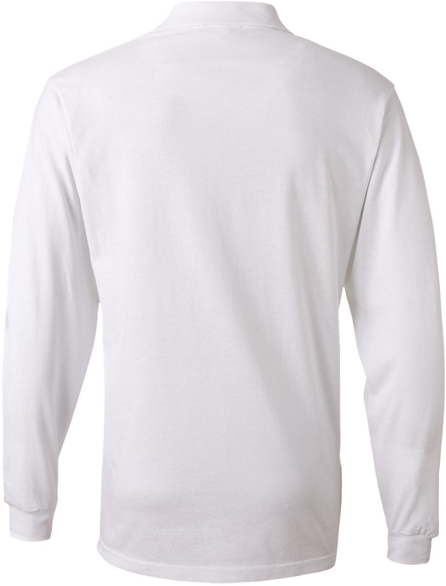 no-logo Jerzees SpotShield™ 50/50 Long Sleeve Polo-Sport Shirts-JERZEES-Thread Logic