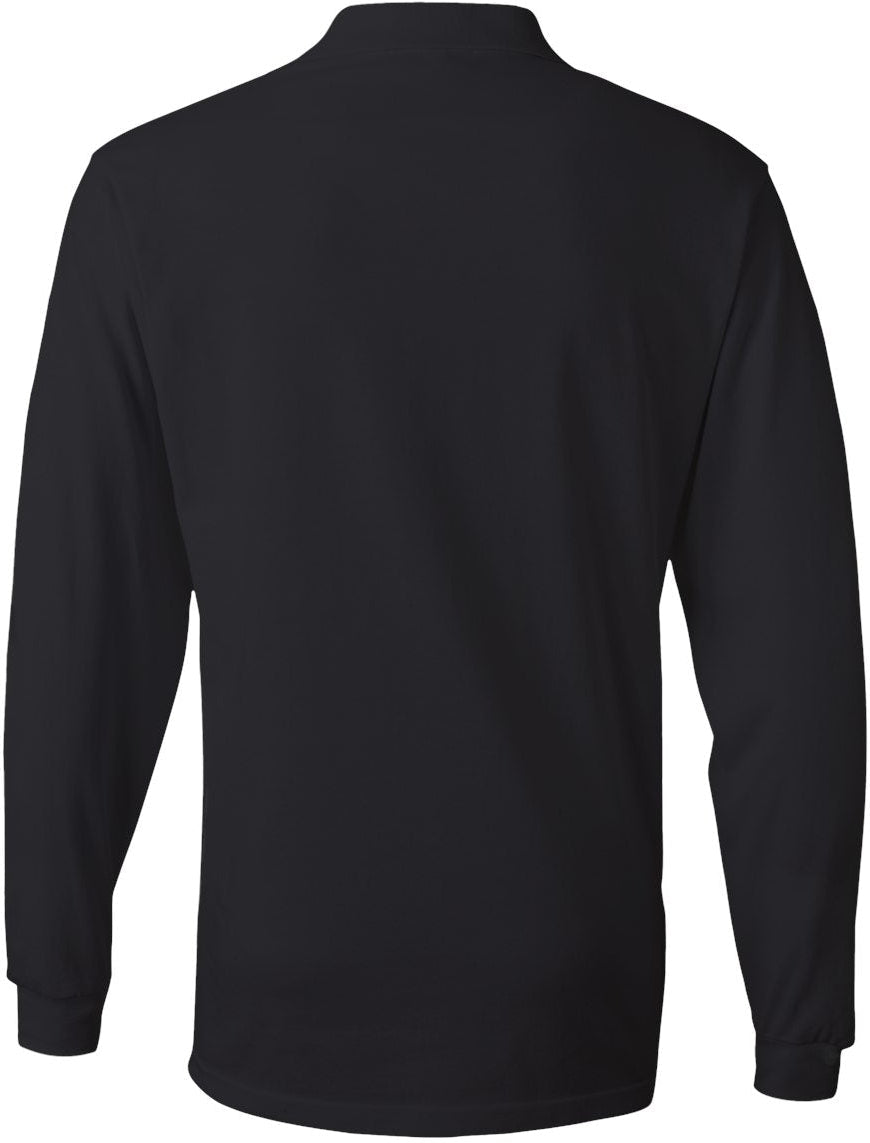 no-logo Jerzees SpotShield™ 50/50 Long Sleeve Polo-Sport Shirts-JERZEES-Thread Logic