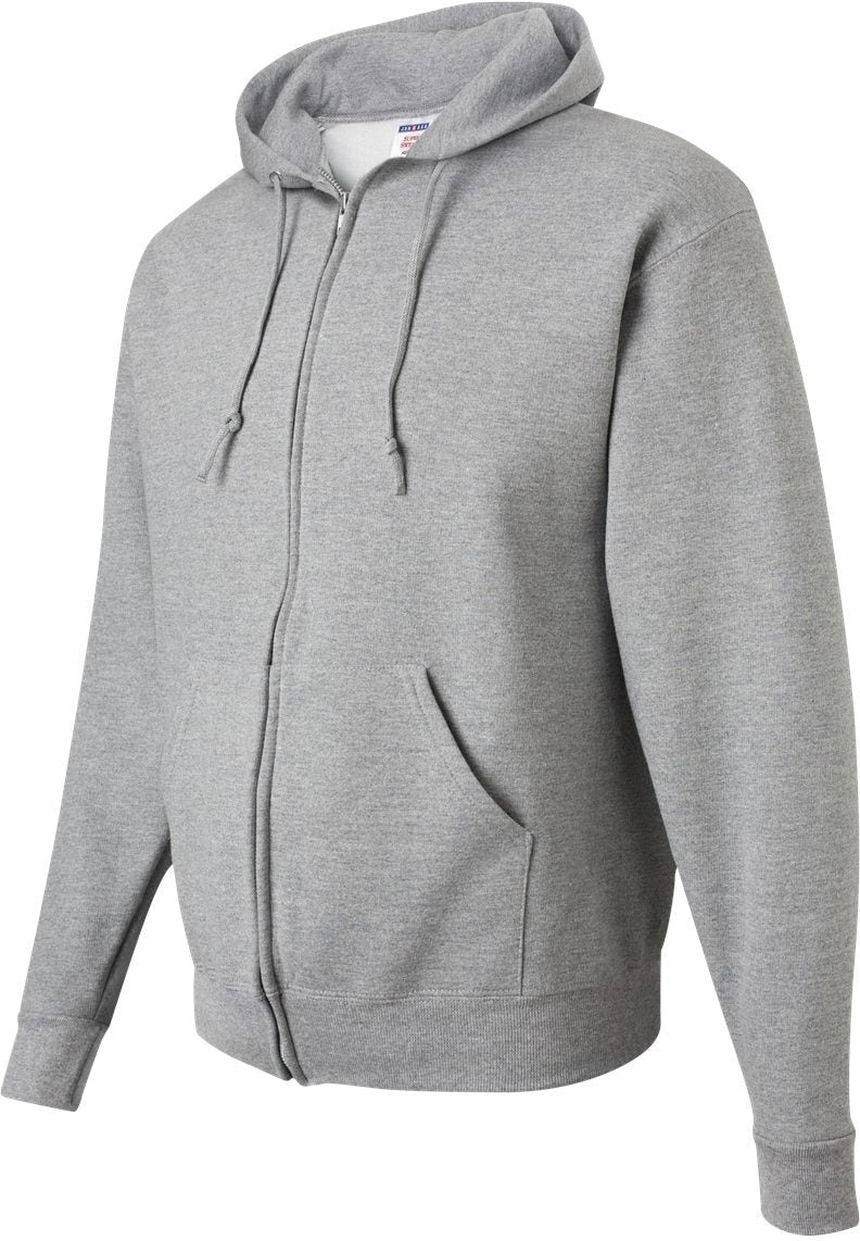 no-logo Jerzees Super Sweats NuBlend® Full-Zip Hooded Sweatshirt-Fleece-JERZEES-Thread Logic