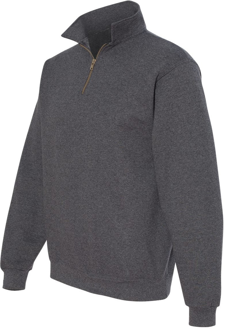 no-logo Jerzees Super Sweats NuBlend® Quarter-Zip Cadet Collar Sweatshirt-Fleece-JERZEES-Thread Logic