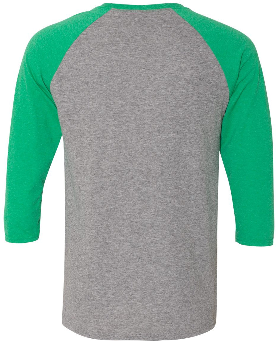 no-logo Jerzees Triblend Three-Quarter Raglan Baseball T-Shirt-T-Shirts-JERZEES-Thread Logic