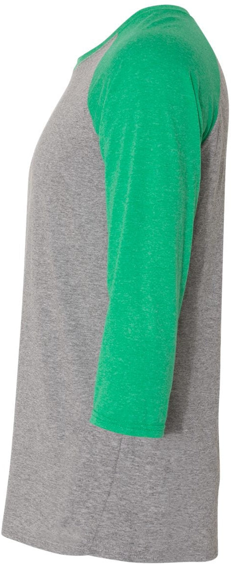 no-logo Jerzees Triblend Three-Quarter Raglan Baseball T-Shirt-T-Shirts-JERZEES-Thread Logic