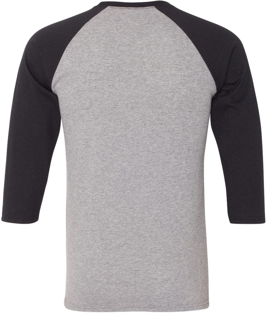 no-logo Jerzees Triblend Three-Quarter Raglan Baseball T-Shirt-T-Shirts-JERZEES-Thread Logic