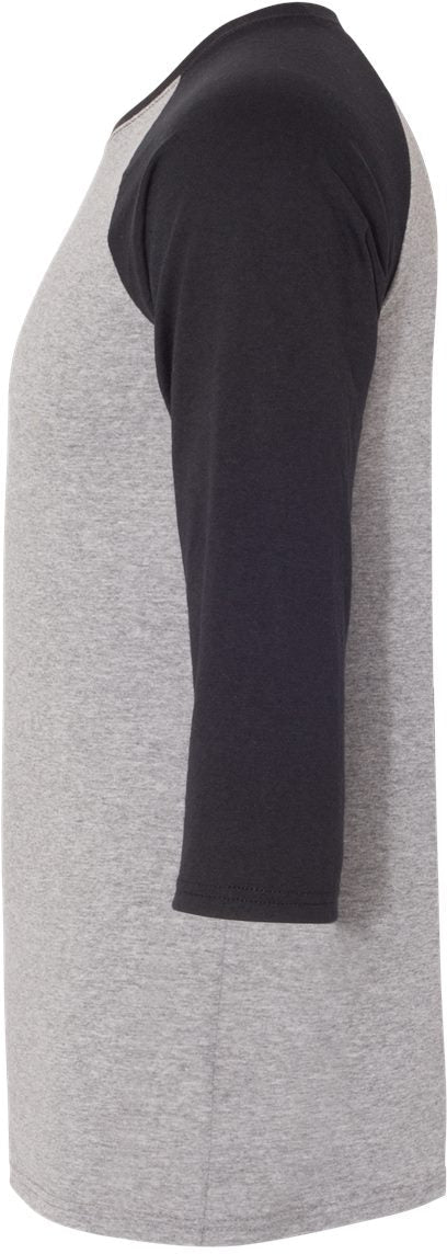 no-logo Jerzees Triblend Three-Quarter Raglan Baseball T-Shirt-T-Shirts-JERZEES-Thread Logic