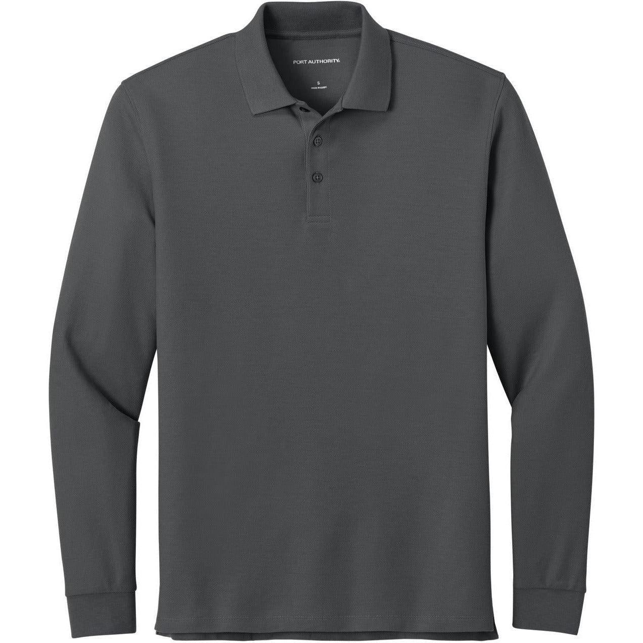 OUTLET-Port Authority Wearever Signature Pique Long Sleeve Polo