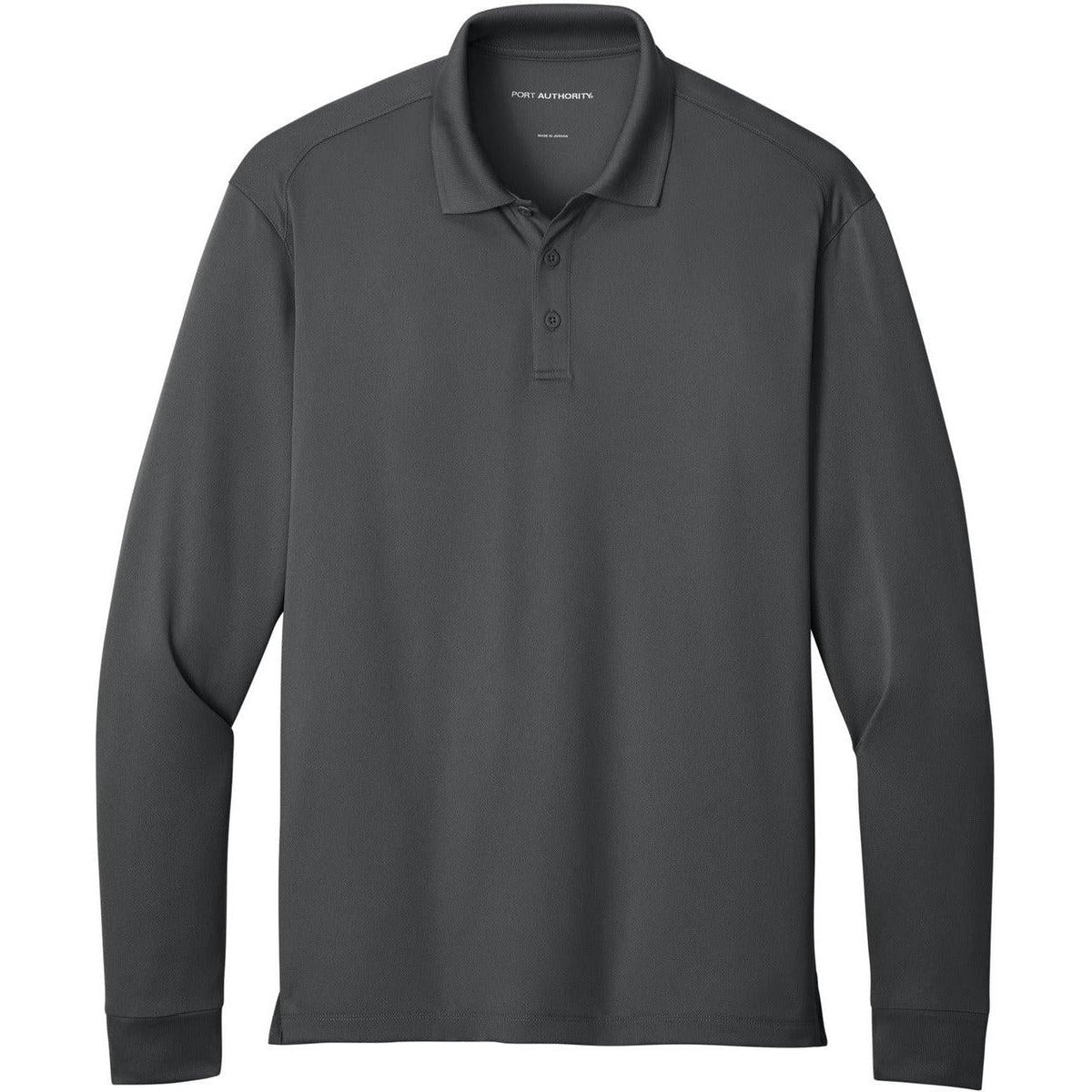 no-logo Port Authority Wearever Performance Pique Long Sleeve Polo