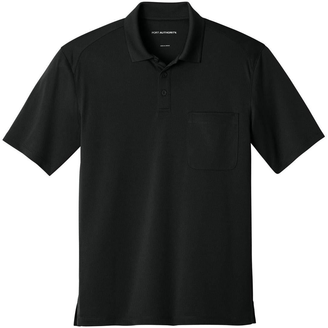 no-logo Port Authority Wearever Performance Pique Pocket Polo