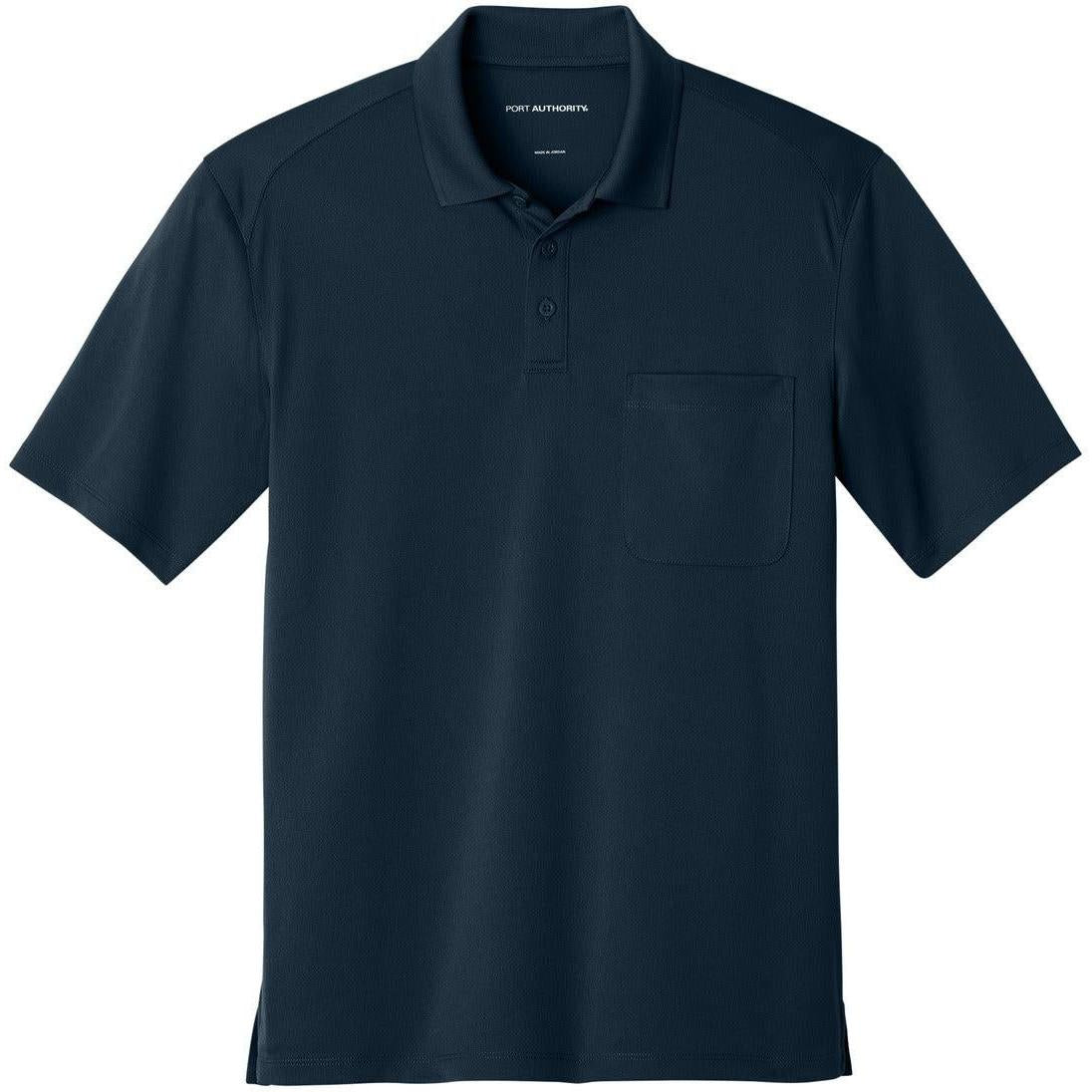 no-logo Port Authority Wearever Performance Pique Pocket Polo