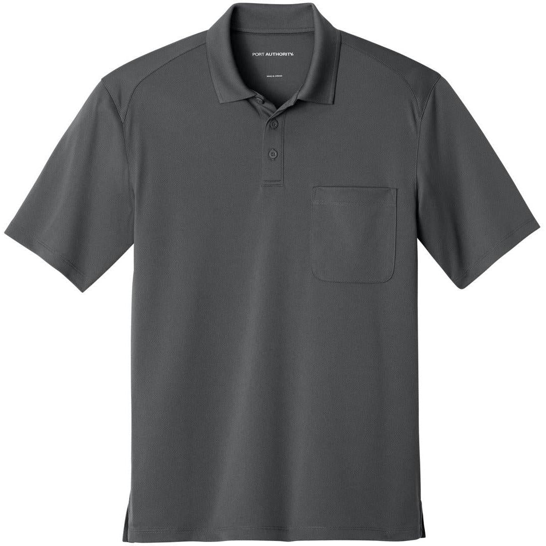 no-logo Port Authority Wearever Performance Pique Pocket Polo