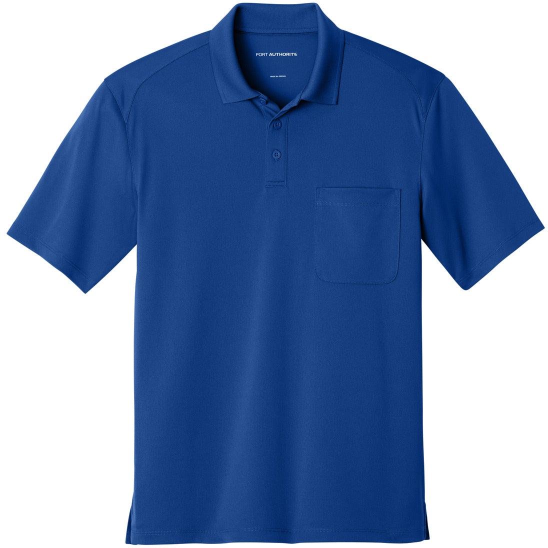 no-logo Port Authority Wearever Performance Pique Pocket Polo