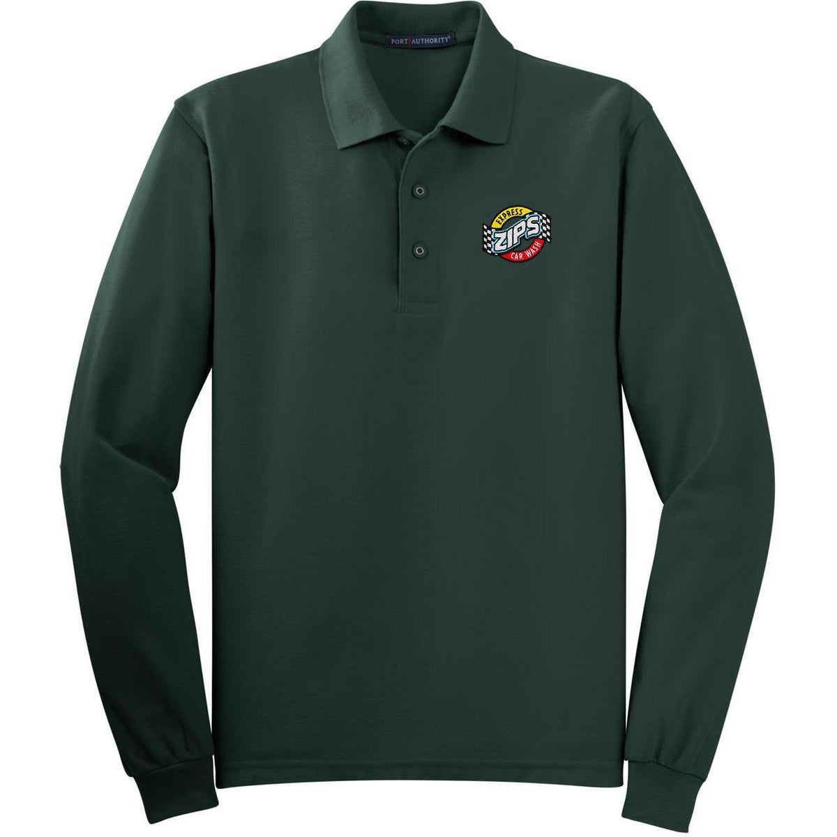 no-logo Port Authority Silk Touch Long Sleeve Polo-Polos-Port Authority-Thread Logic