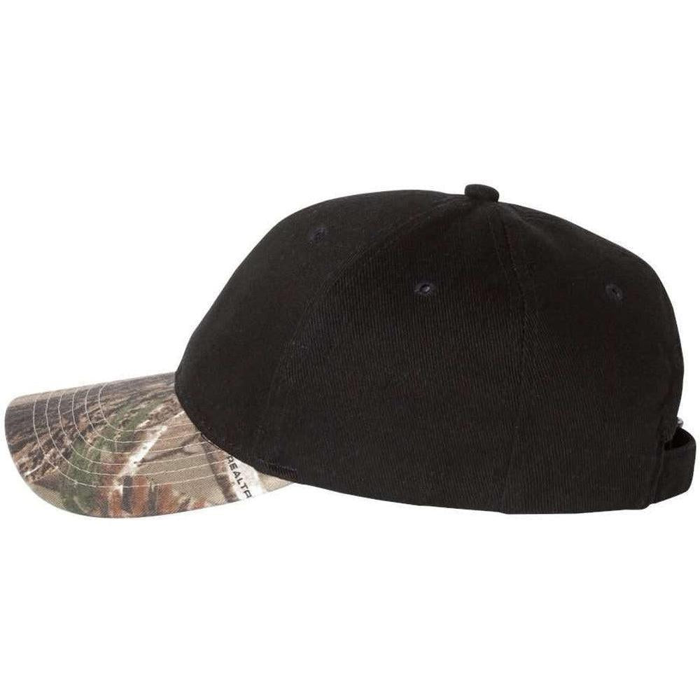 no-logo Kati Solid Crown with Camo Visor Cap-Headwear-Kati-Thread Logic