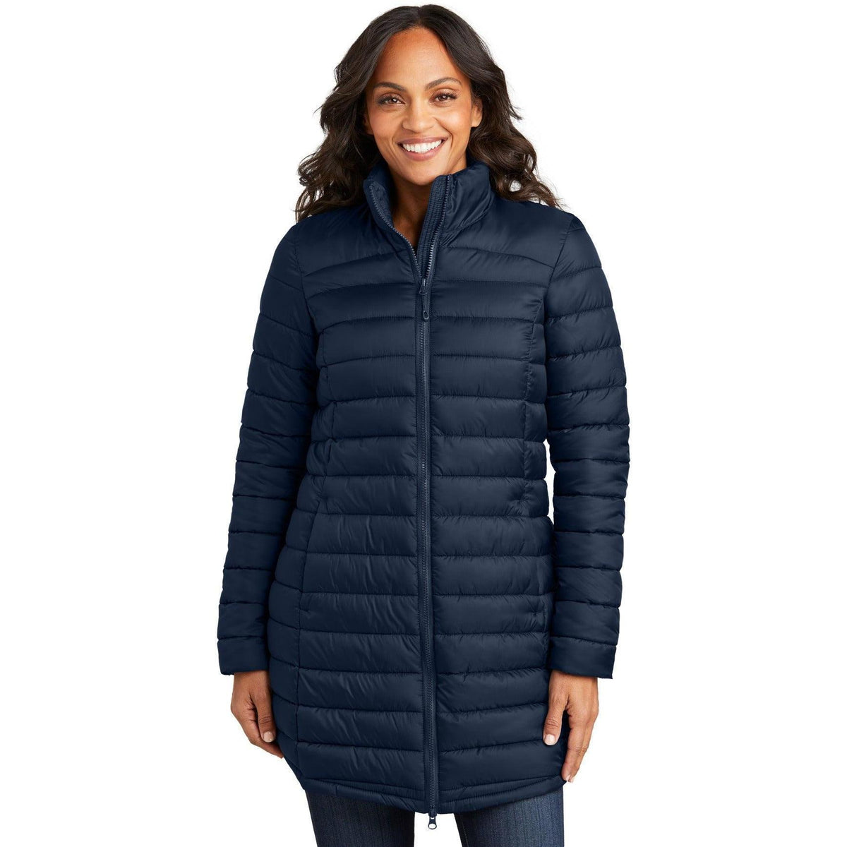 no-logo Port Authority Ladies Horizon Puffy Long Jacket-Port Authority-Thread Logic