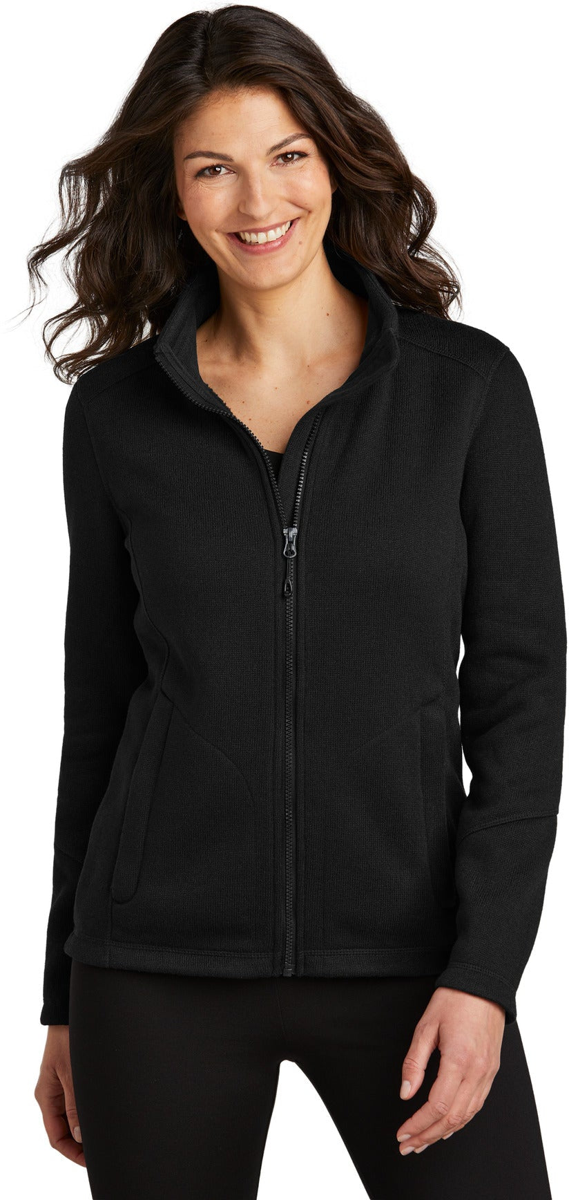 no-logo Port Authority Ladies Arc Sweater Fleece Jacket-Port Authority-Thread Logic