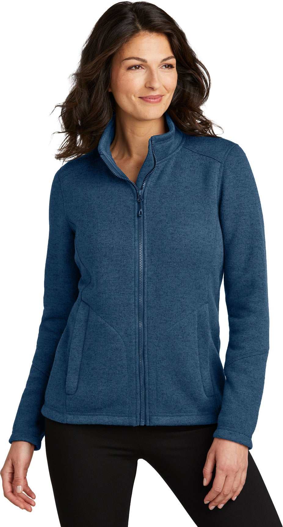no-logo Port Authority Ladies Arc Sweater Fleece Jacket-Port Authority-Thread Logic