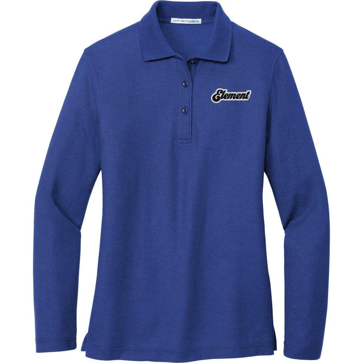 no-logo Port Authority Women's Long Sleeve Silk Touch Polo Shirt-Polos-Port Authority-Thread Logic