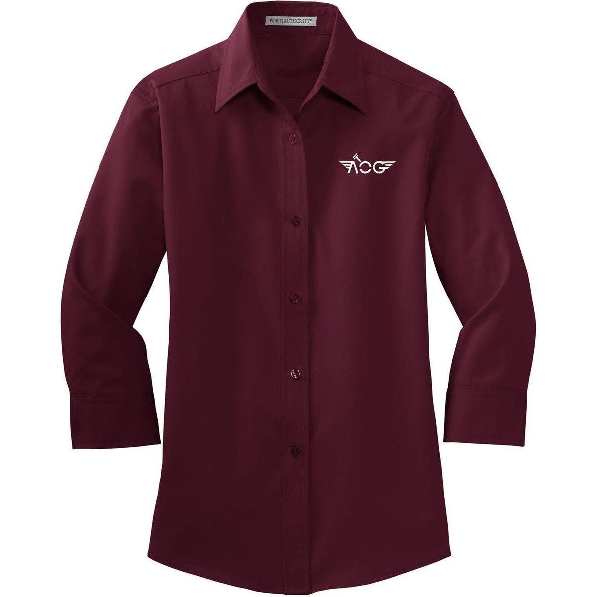 no-logo Port Authority Women's 3/4-Sleeve Easy Care-Dress Shirts-Port Authority-Thread Logic
