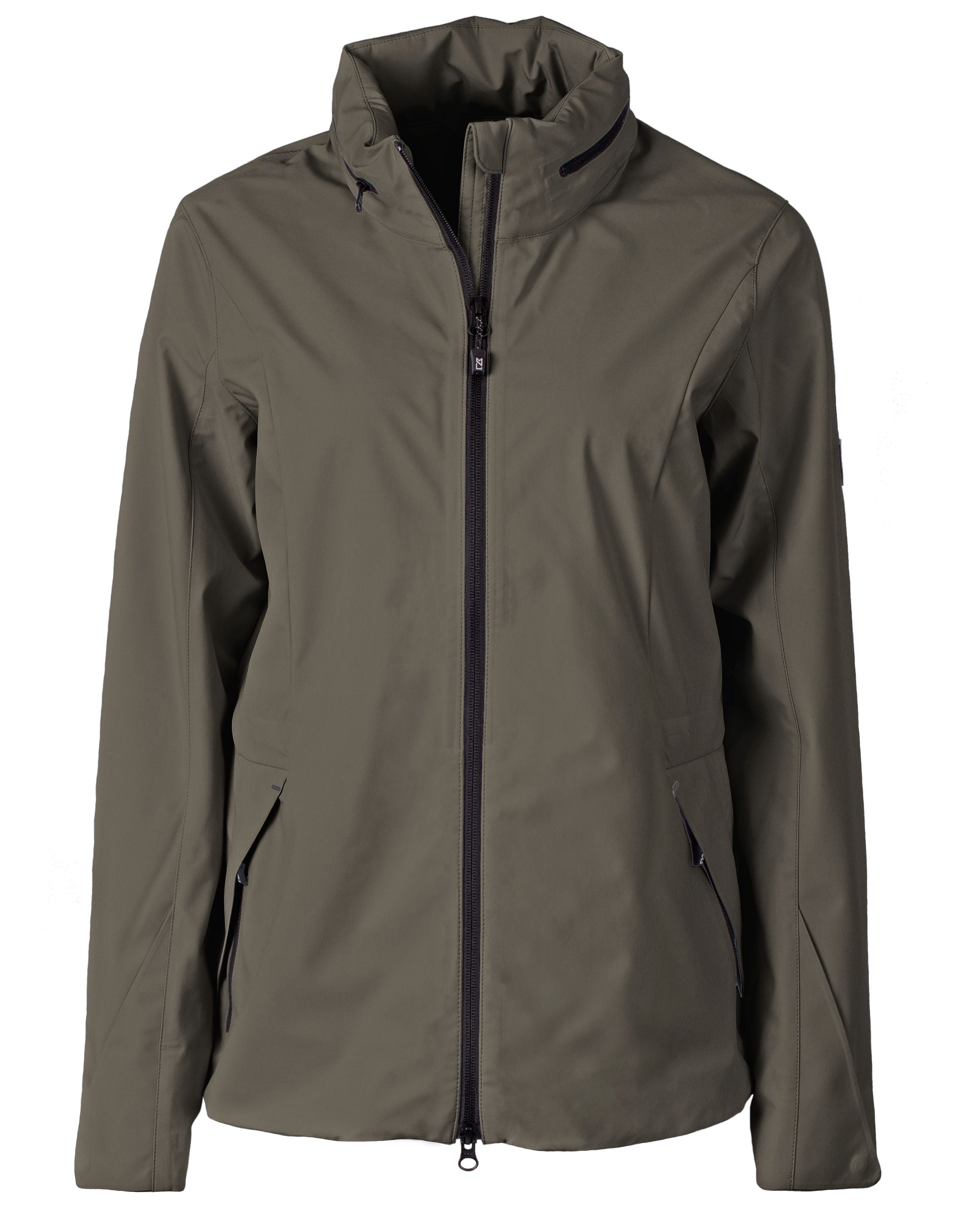 Cutter & Buck Vapor Water Repellent Stretch Ladies Full Zip Rain Jacket
