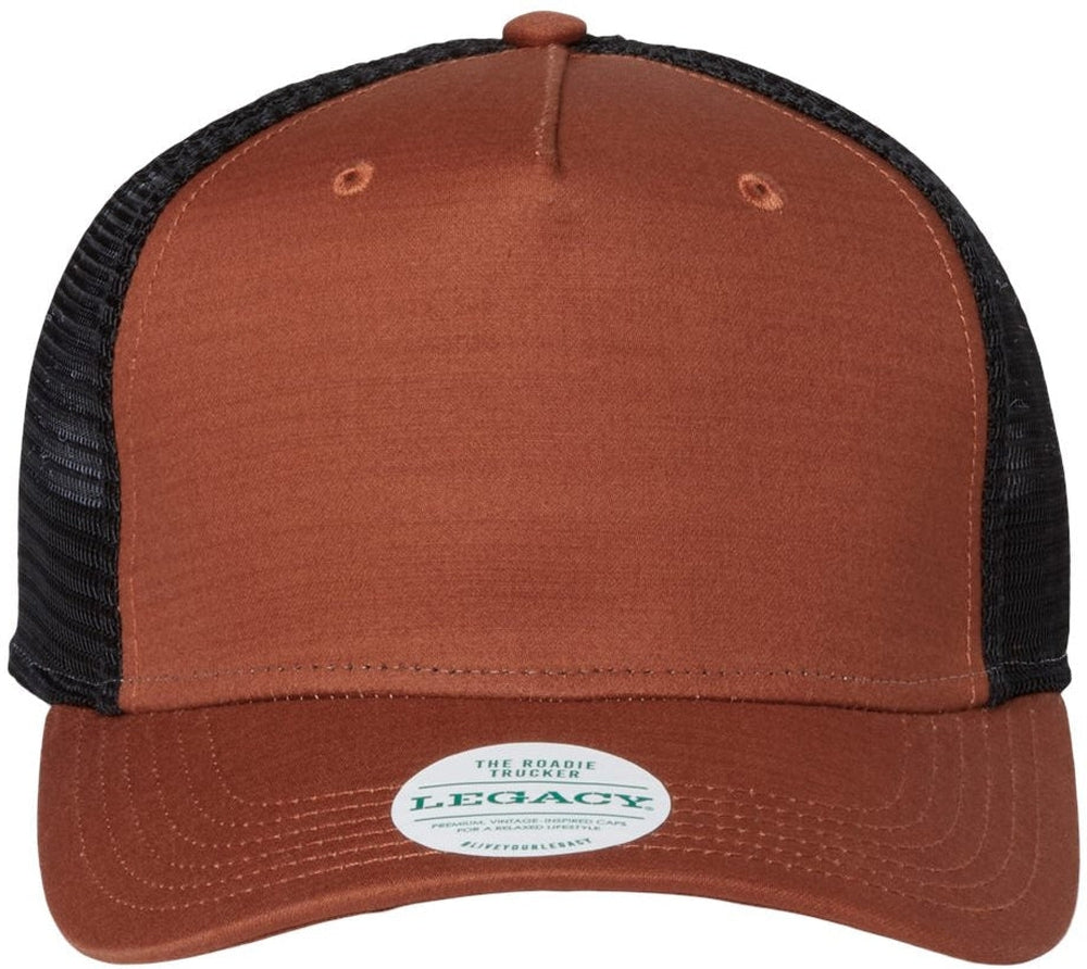 LEGACY Five-Panel Trucker Cap-Apparel-LEGACY-Copper Slub/ Black-Adjustable-Thread Logic
