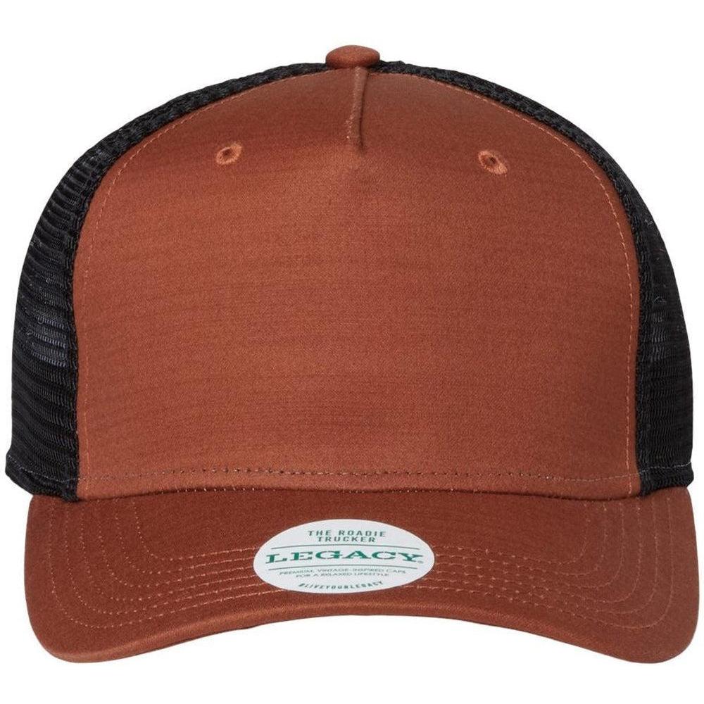 no-logo LEGACY Five-Panel Trucker Cap-Apparel-LEGACY-Copper Slub/ Black-Adjustable-Thread Logic