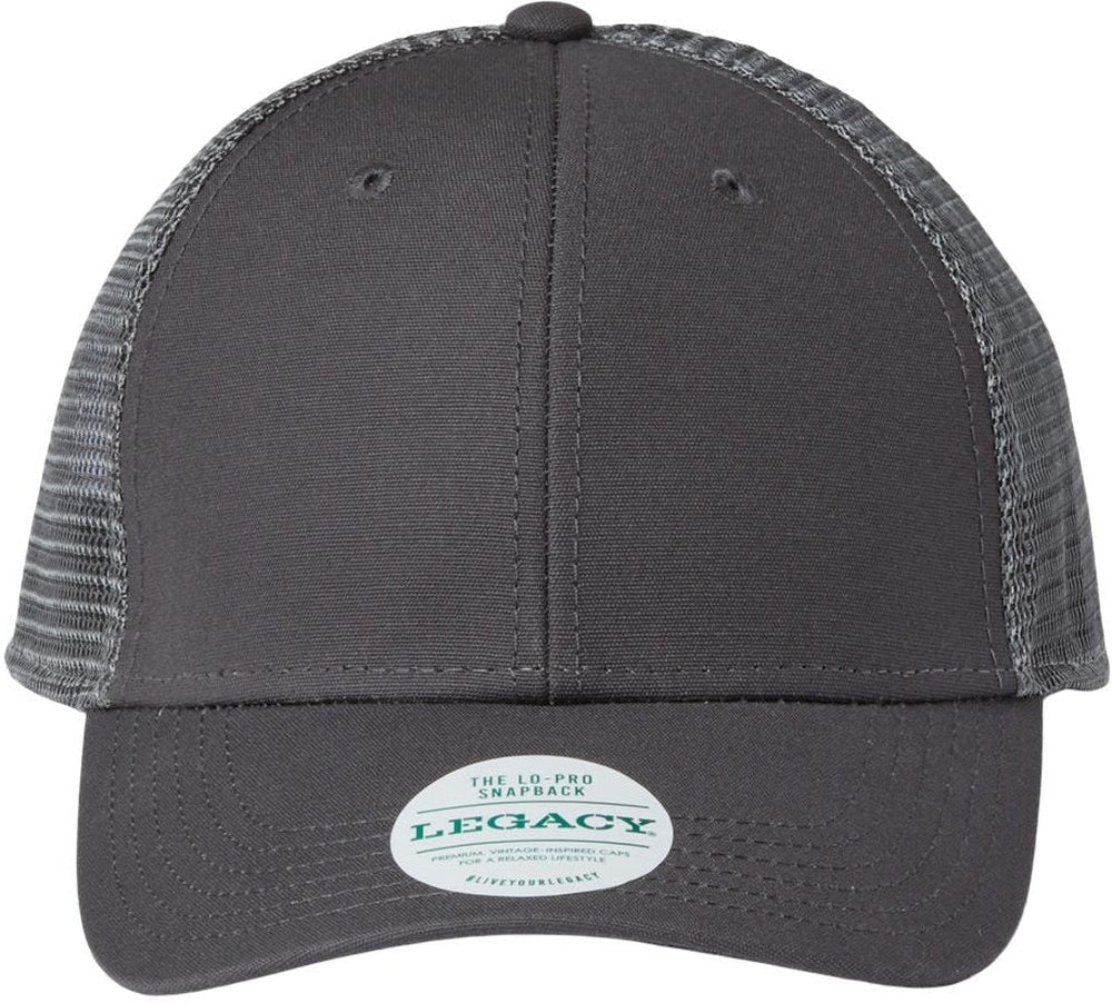 LEGACY Lo-Pro Snapback Trucker Cap-Apparel-LEGACY-Dark Grey/ Dark Grey-Adjustable-Thread Logic