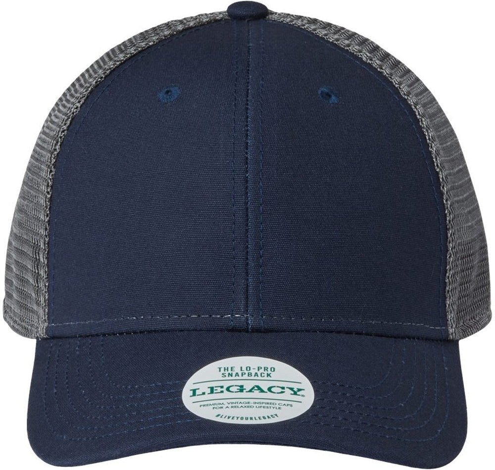 LEGACY Lo-Pro Snapback Trucker Cap-Apparel-LEGACY-Navy/ Dark Grey-Adjustable-Thread Logic