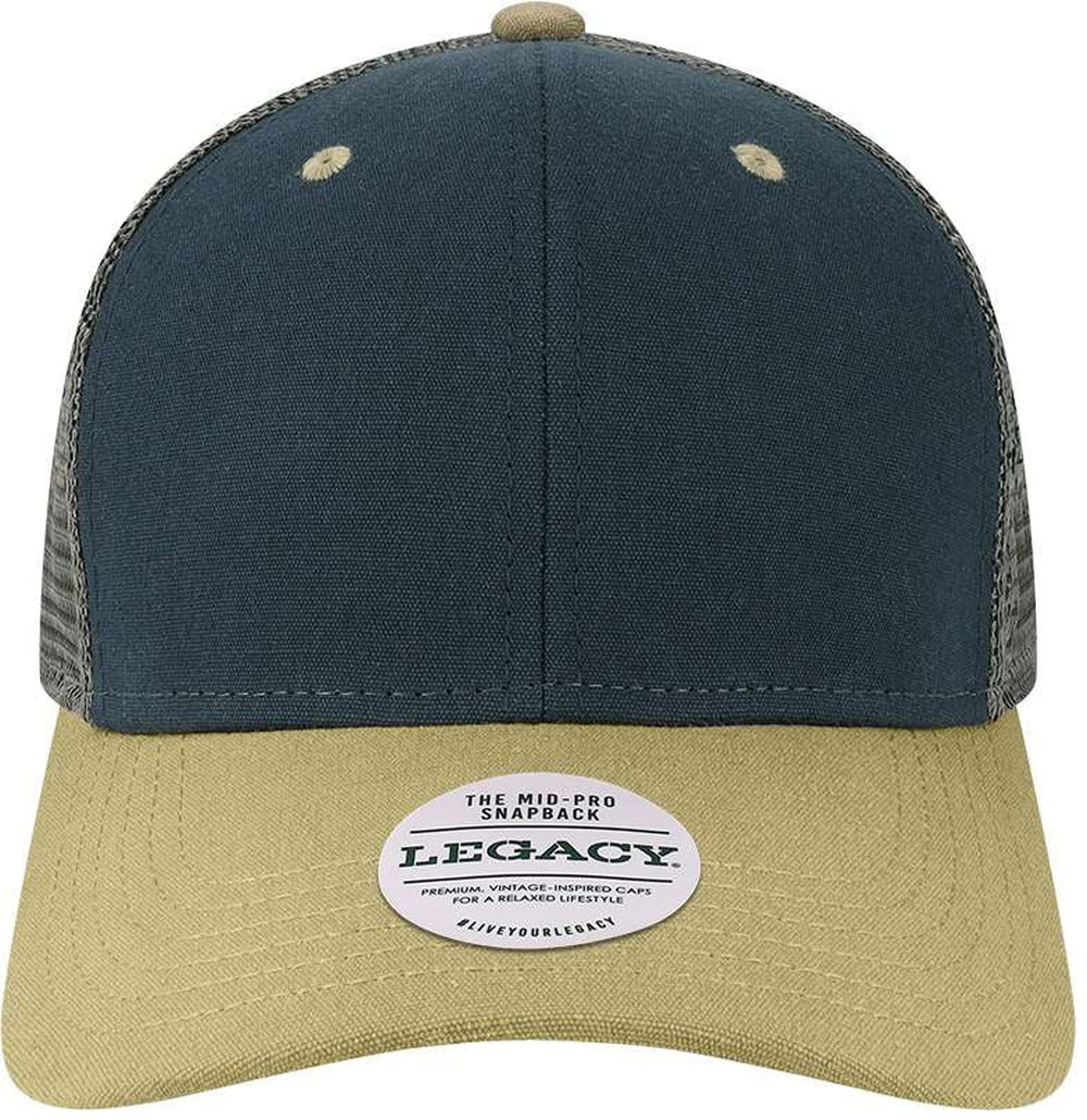 LEGACY Mid-Pro Snapback Trucker Cap-Apparel-LEGACY-Navy/ Vegas/ Dark Grey-Adjustable-Thread Logic