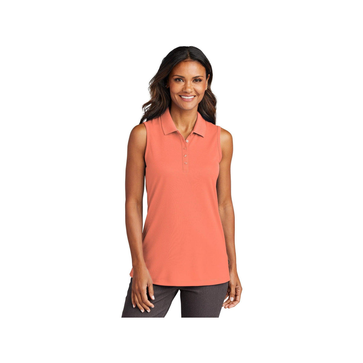 no-logo Port Authority Ladies Dry Zone UV Micro-Mesh Sleeveless Polo-Port Authority-Thread Logic