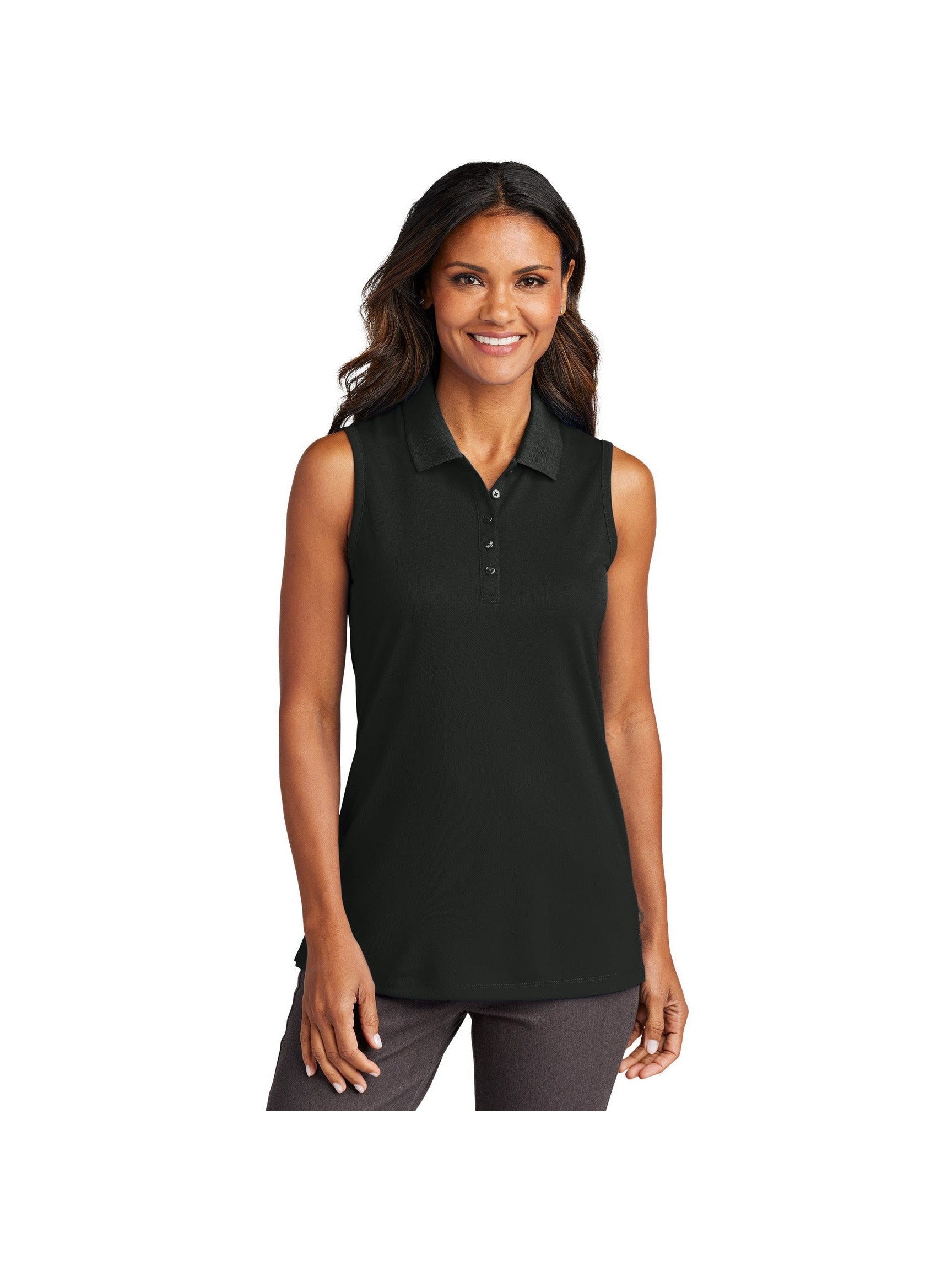 no-logo Port Authority Ladies Dry Zone UV Micro-Mesh Sleeveless Polo-Port Authority-Thread Logic