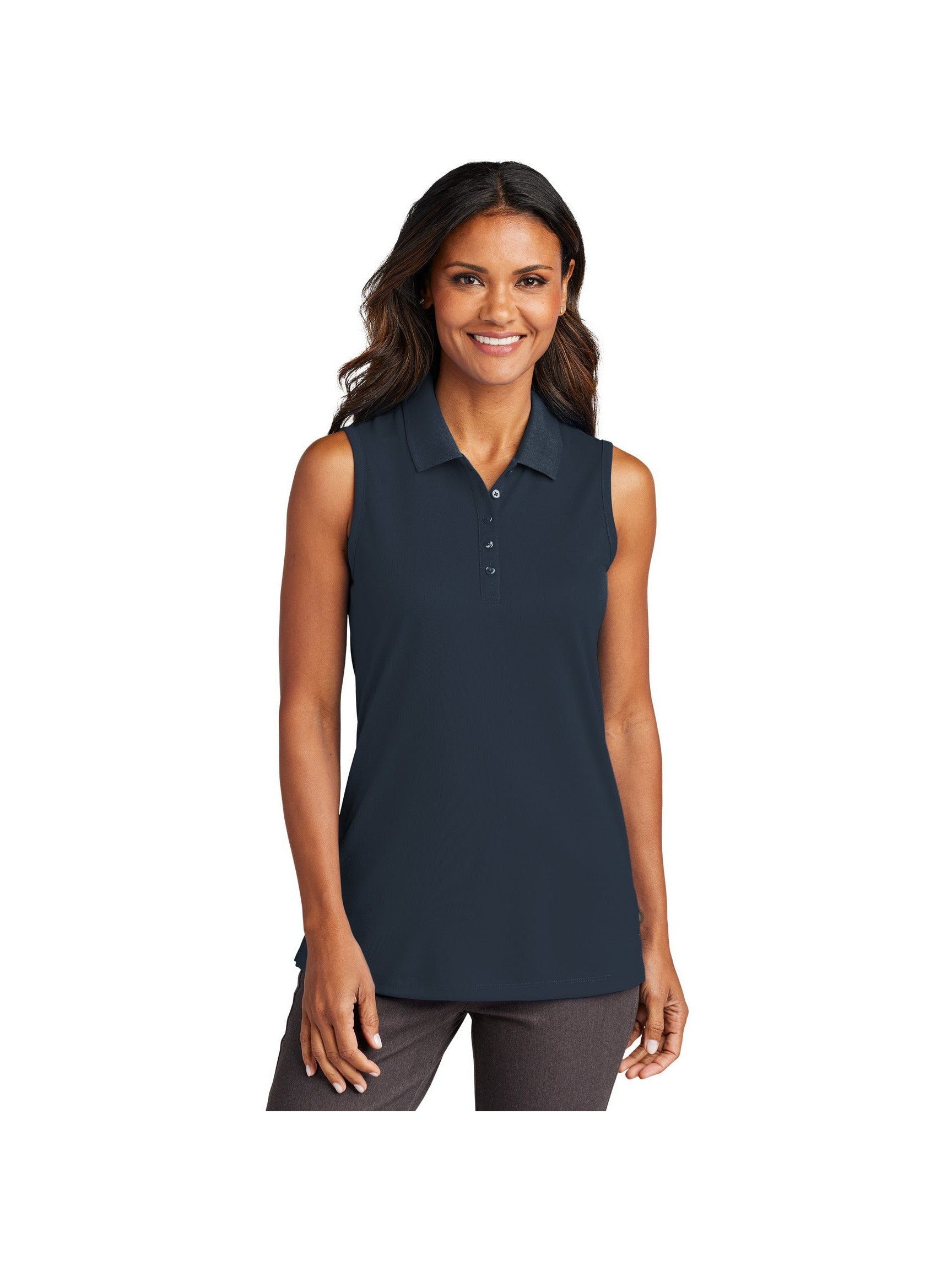 no-logo Port Authority Ladies Dry Zone UV Micro-Mesh Sleeveless Polo-Port Authority-Thread Logic