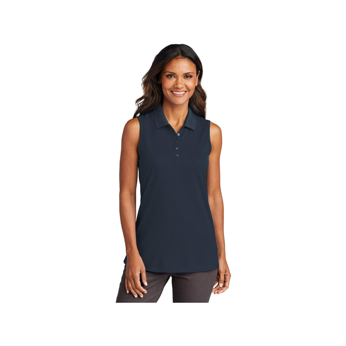 no-logo Port Authority Ladies Dry Zone UV Micro-Mesh Sleeveless Polo-Port Authority-Thread Logic