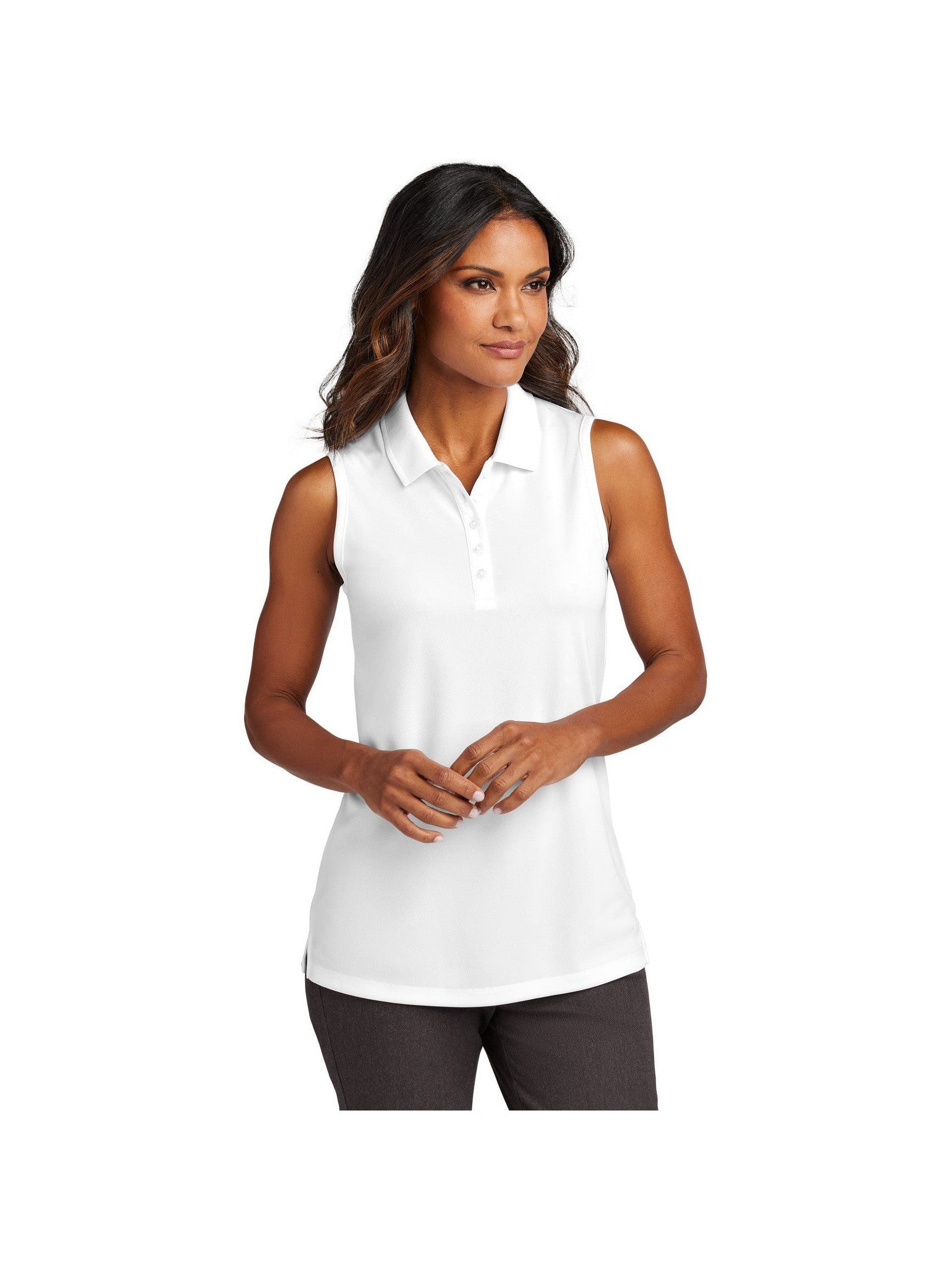 no-logo Port Authority Ladies Dry Zone UV Micro-Mesh Sleeveless Polo-Port Authority-Thread Logic