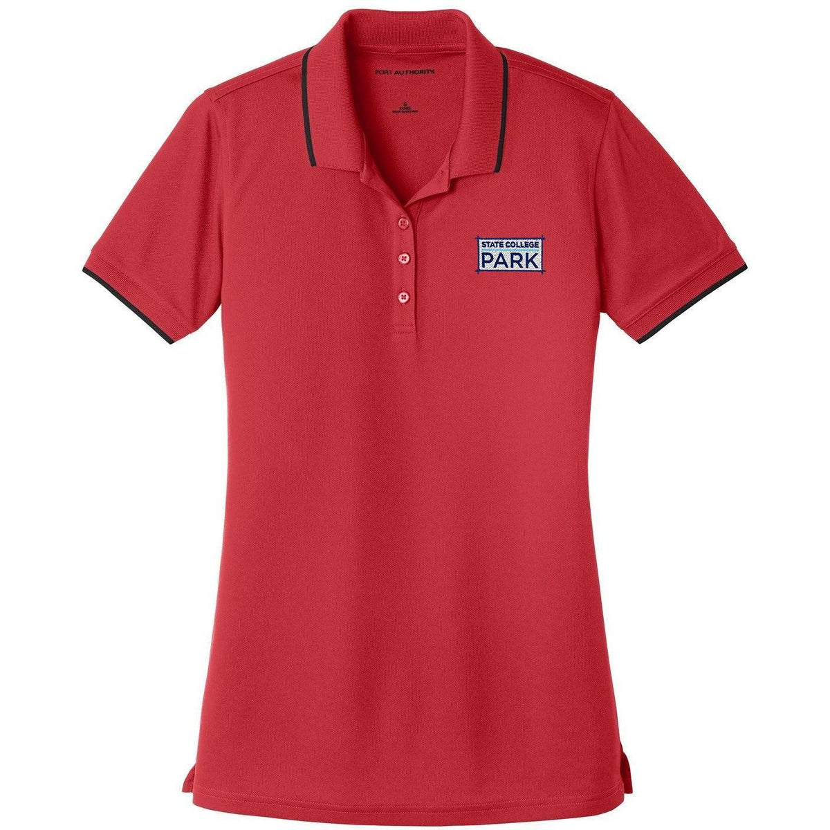 no-logo Port Authority Women's Dry Zone UV Micro-Mesh Tipped Polo-Regular-Port Authority-Thread Logic
